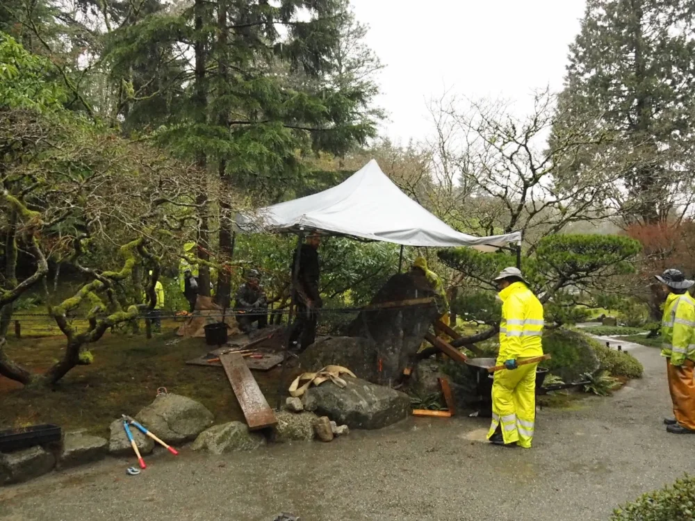 Not one piece of heavy equipment was used to complete this task.