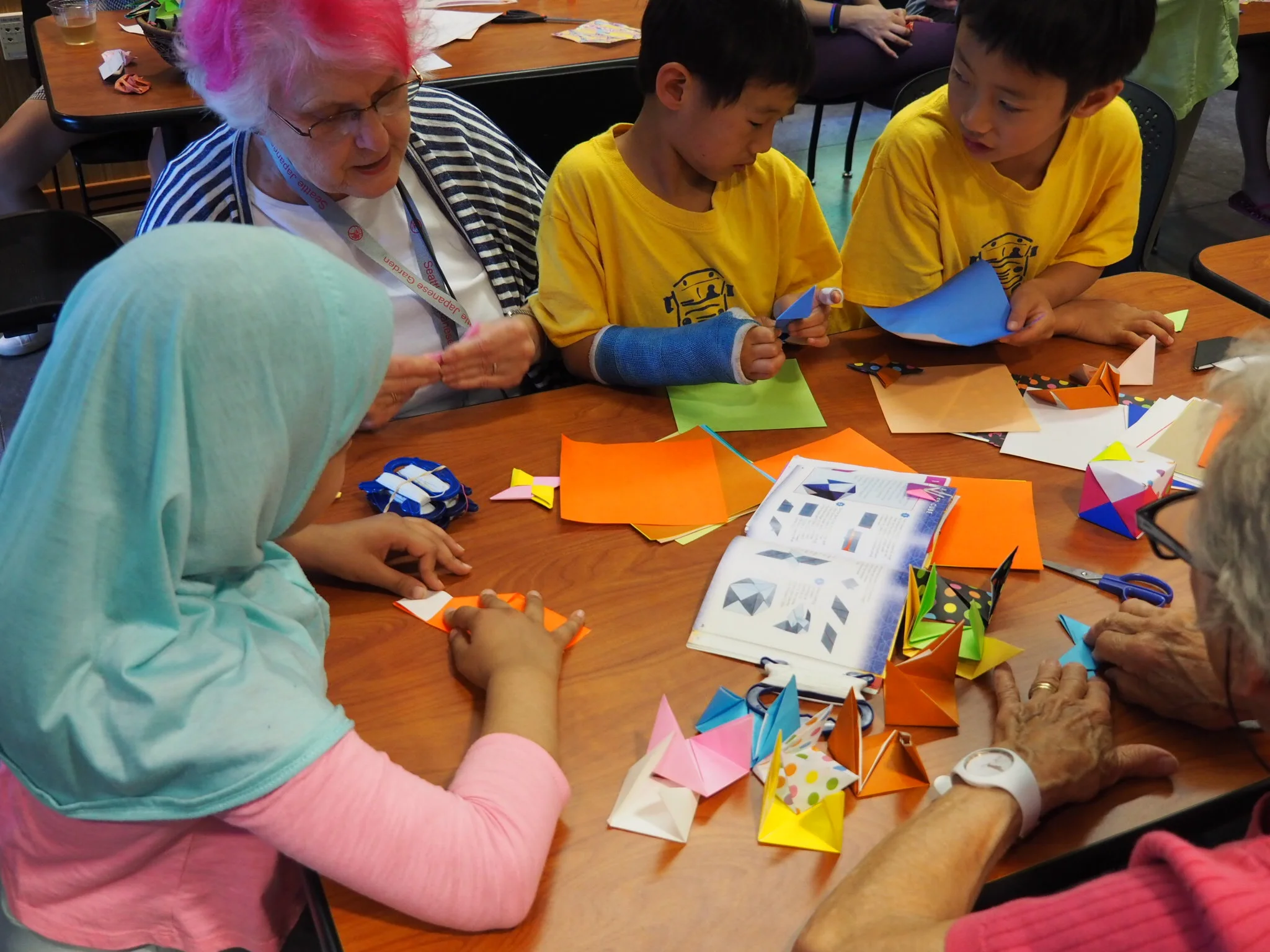 First Thursday Origami Workshop in the Tateuchi Community Room, July 2018