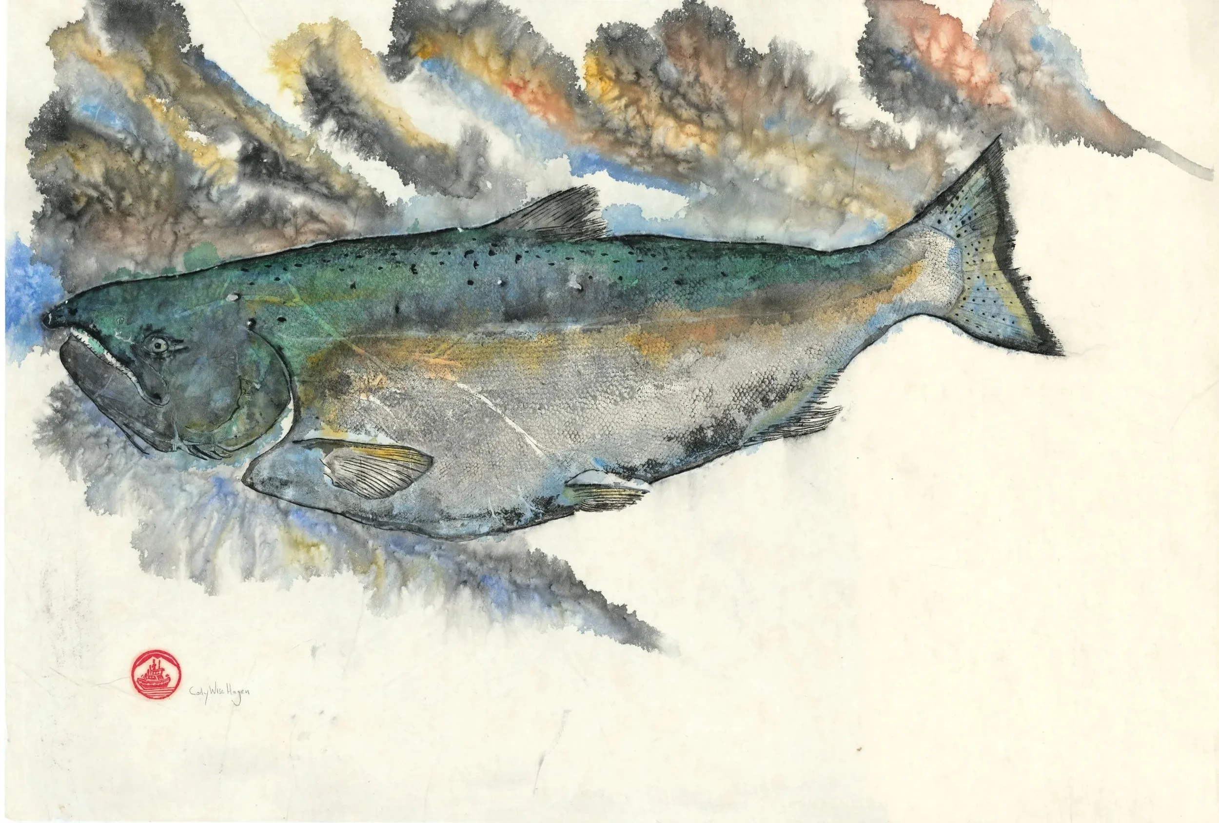 3/5 - Free First Thursday: 'Gyotaku: Salmon of the Olympic Peninsula' Opening Reception with Cody Hagen