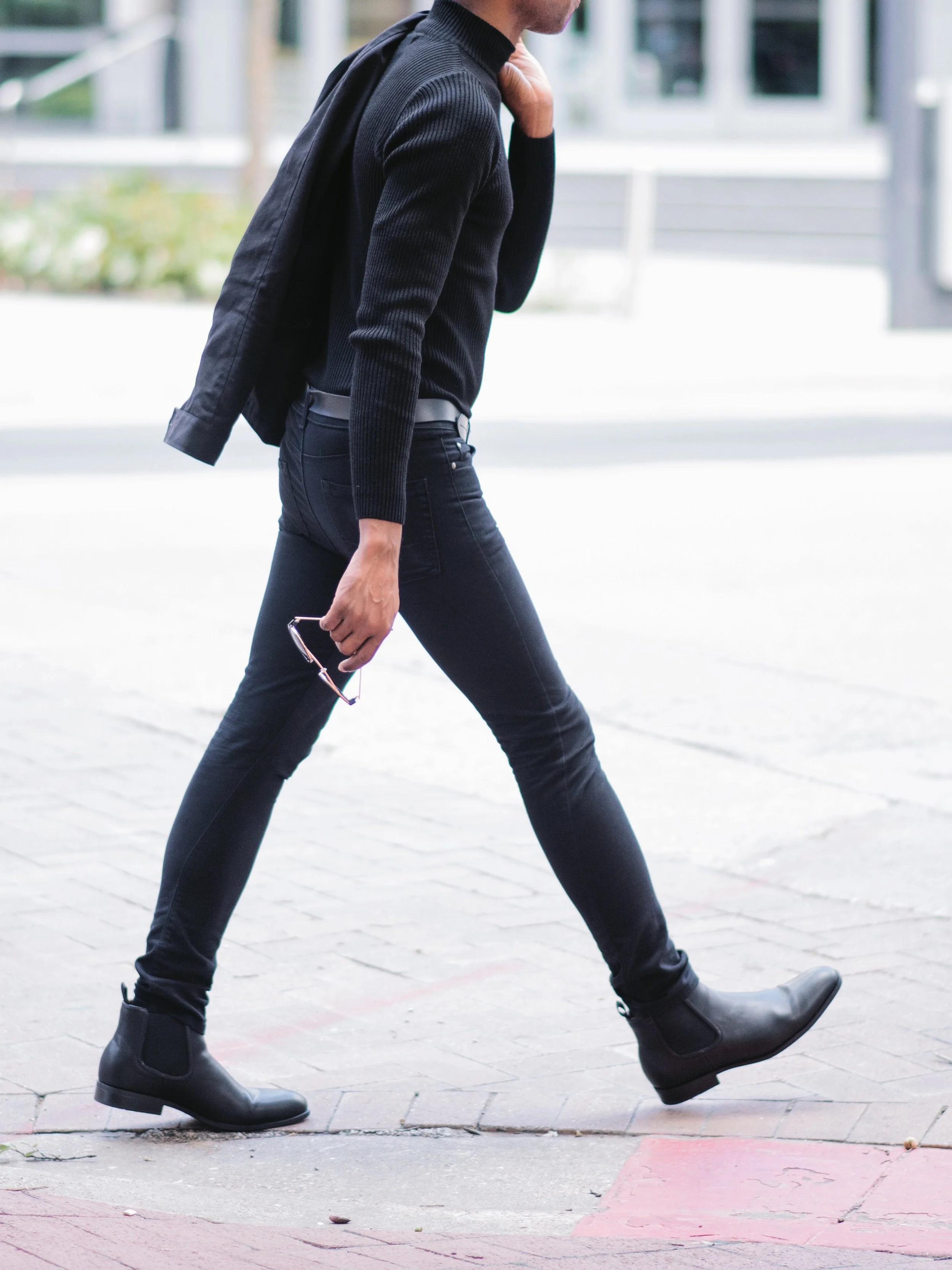 all black turtleneck