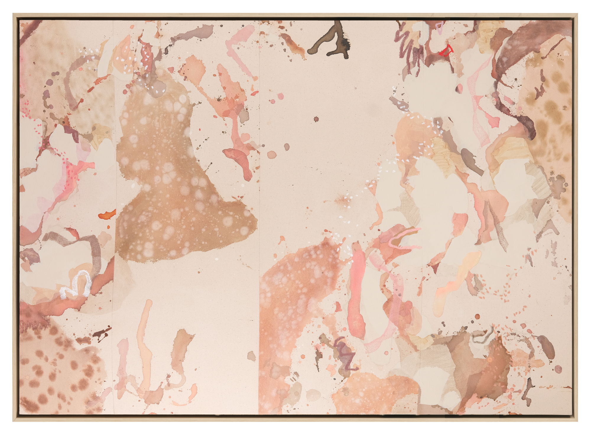 abstract painting with pink and brown