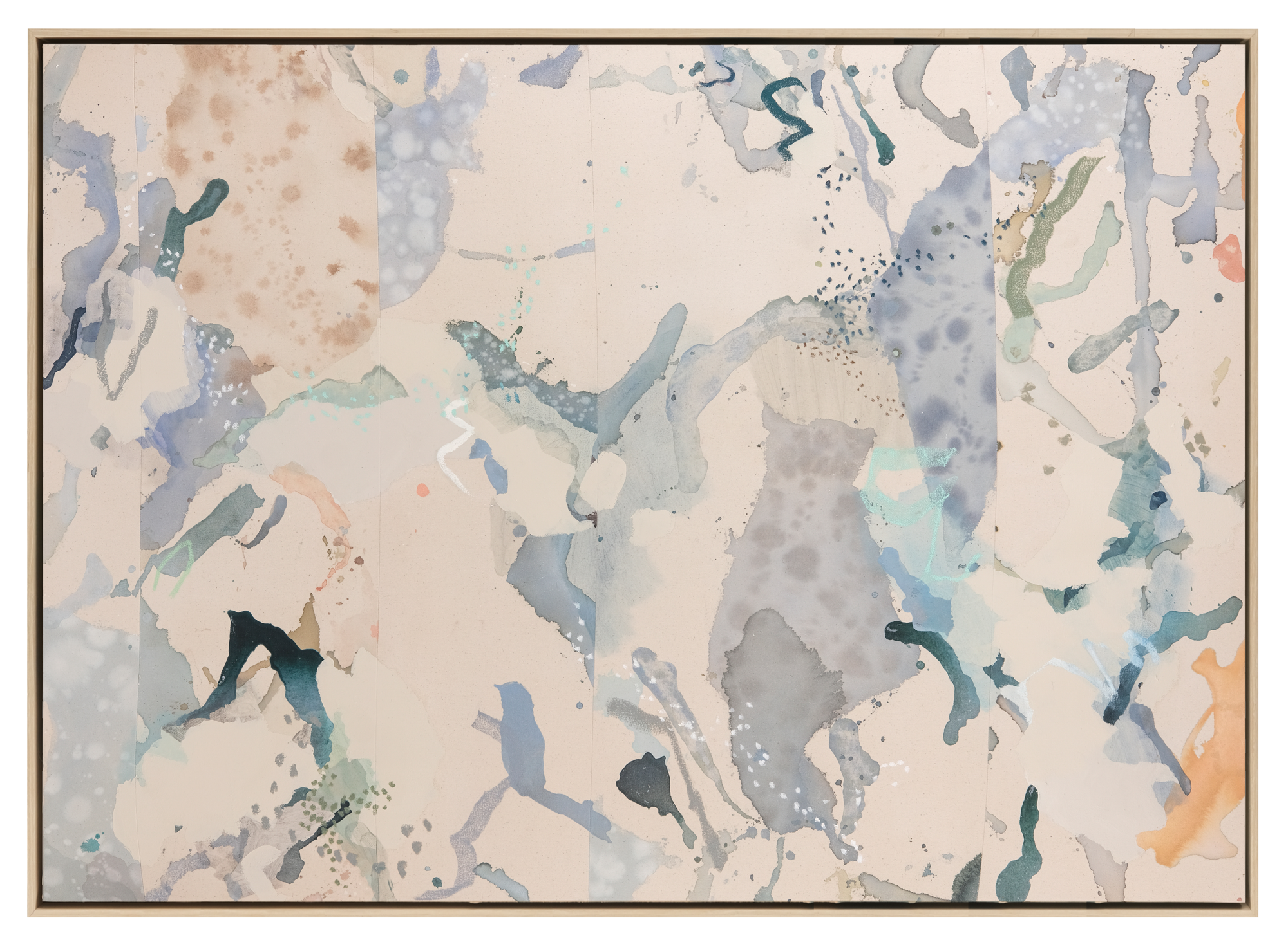 abstract painting with blue