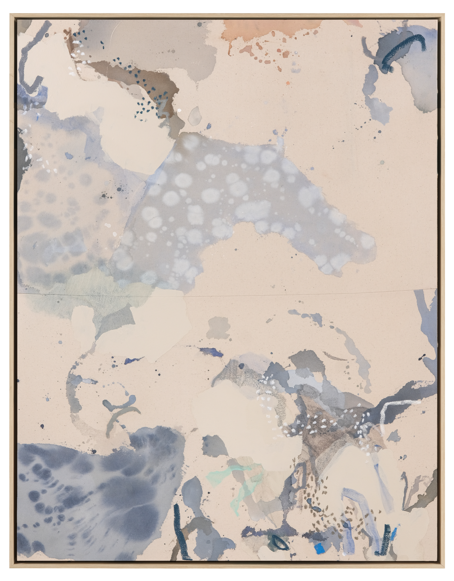 abstract painting with blue