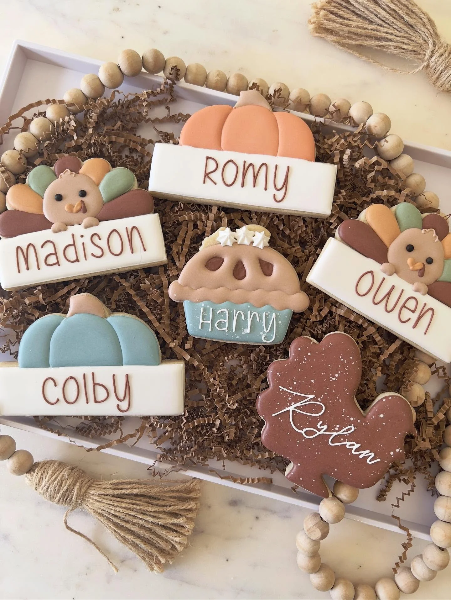 Officially open for pre-orders: Custom Thanksgiving cookies that double as charming place cards and show stopping dessert table decor. 
Limited quantities available&mdash;secure yours before they sell out!
DM or tap the link in bio to order!
.
.
.
#c