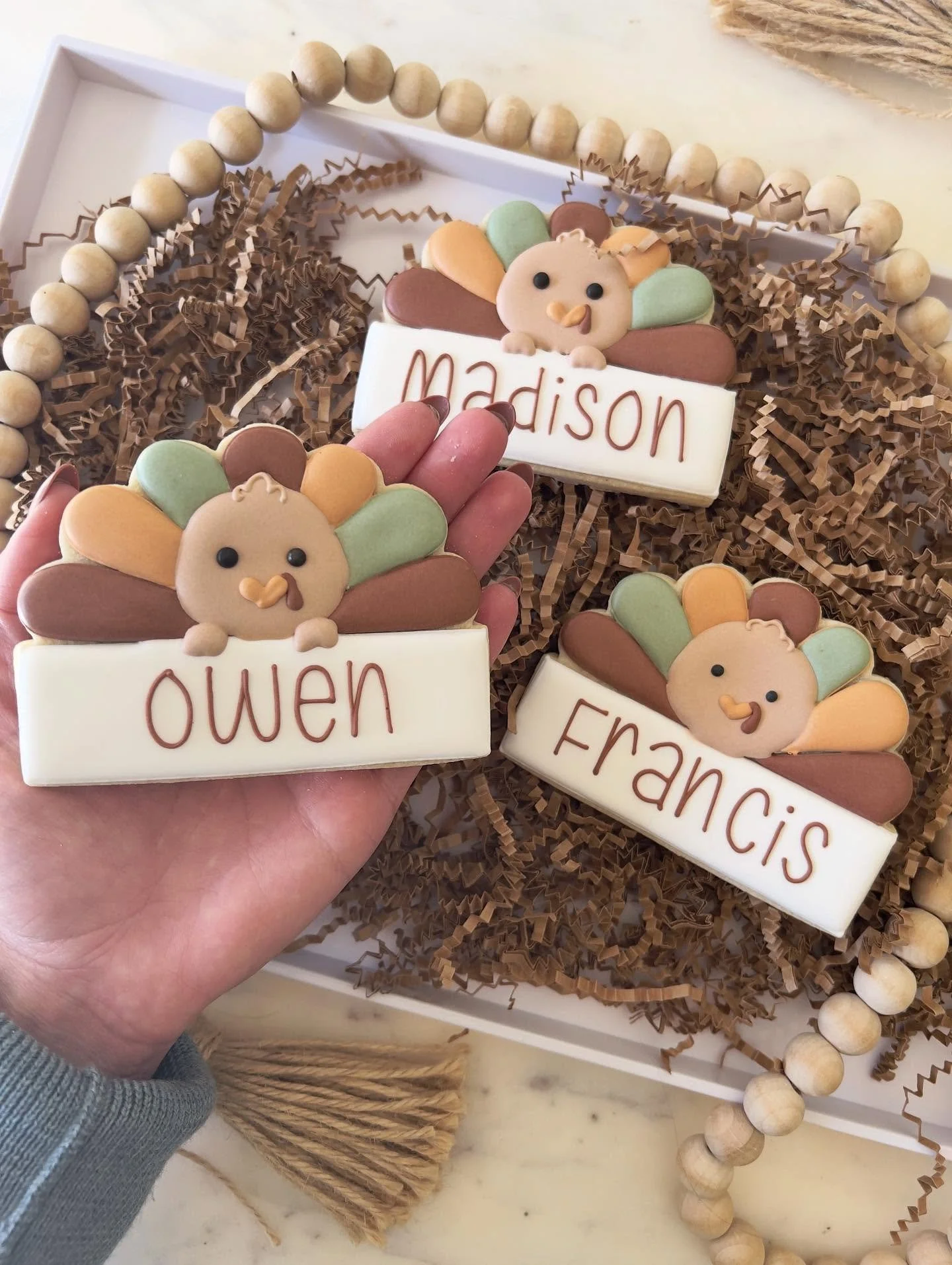 These personalized turkeys have been a hit so far for our Thanksgiving drop! Did you orders yours yet?! Check out all the options available for pre-order before we sell out! 
.
.
.
#fairfieldct #fairfieldcountyct #fairfieldcookies #fairfieldcookier #