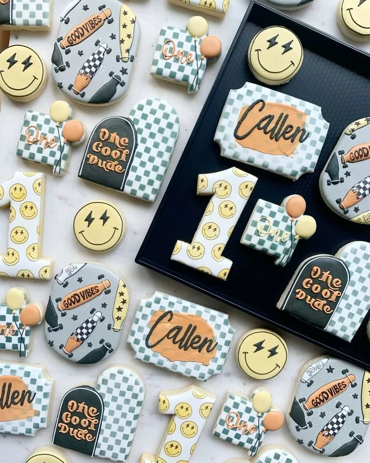 One Cool Dude first birthday cookies.jpg