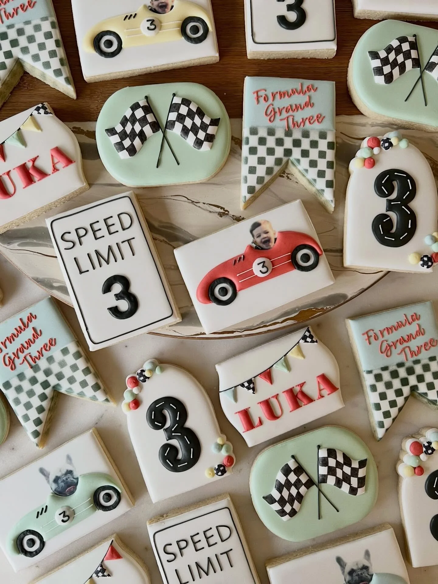 Vroom vroom, zooming into 3! 🏎️ 
.
.
.
#fairfieldct #fairfieldcountyct #ctcookies #cookieart #birthdaycookies