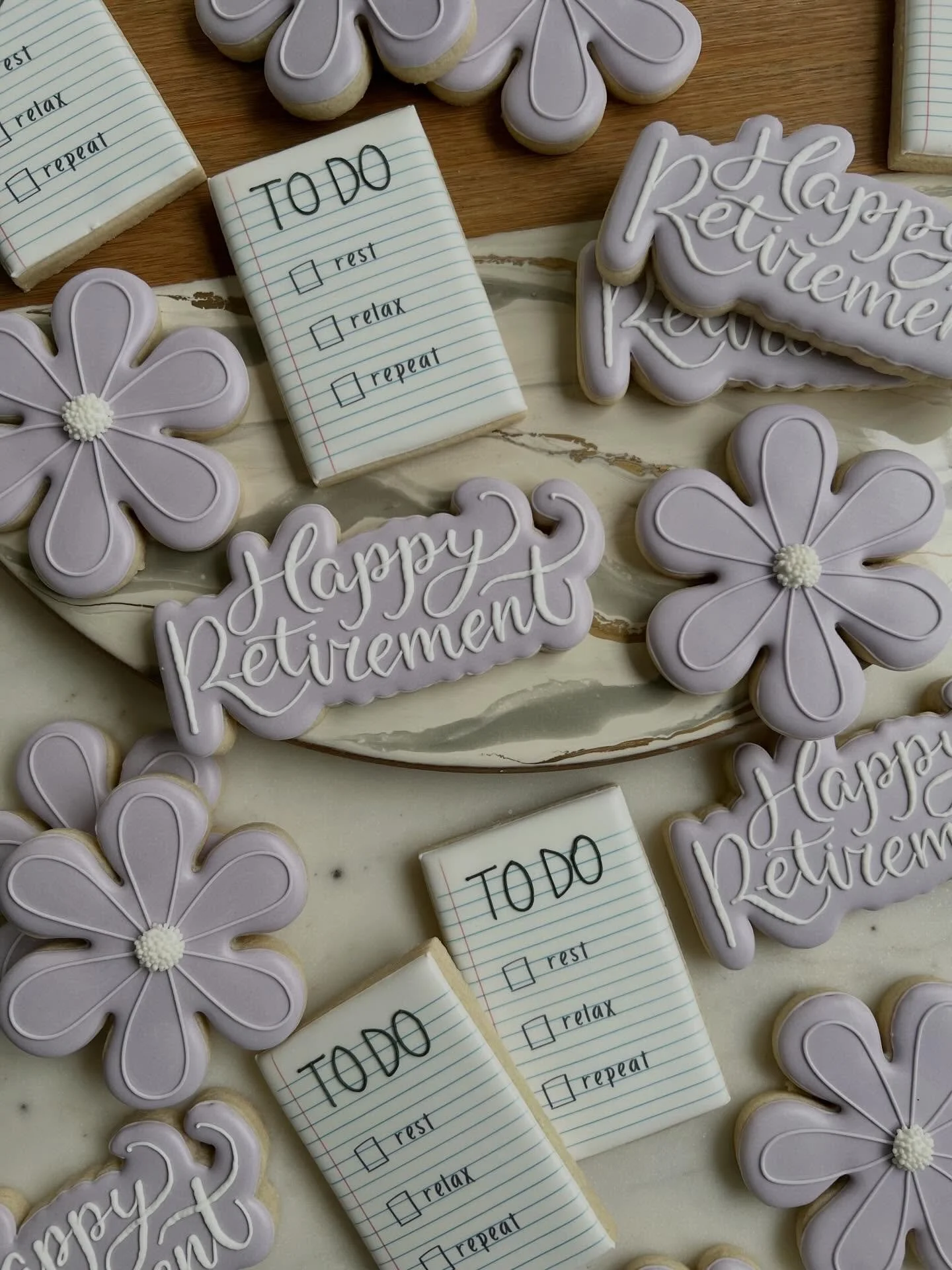 My first retirement cookies! It&rsquo;s such a joy to play a small part in celebrating moments like these 🤍
.
.
.
#fairfieldct #fairfieldcountyct #ctcookies #ctbakery #customcookies