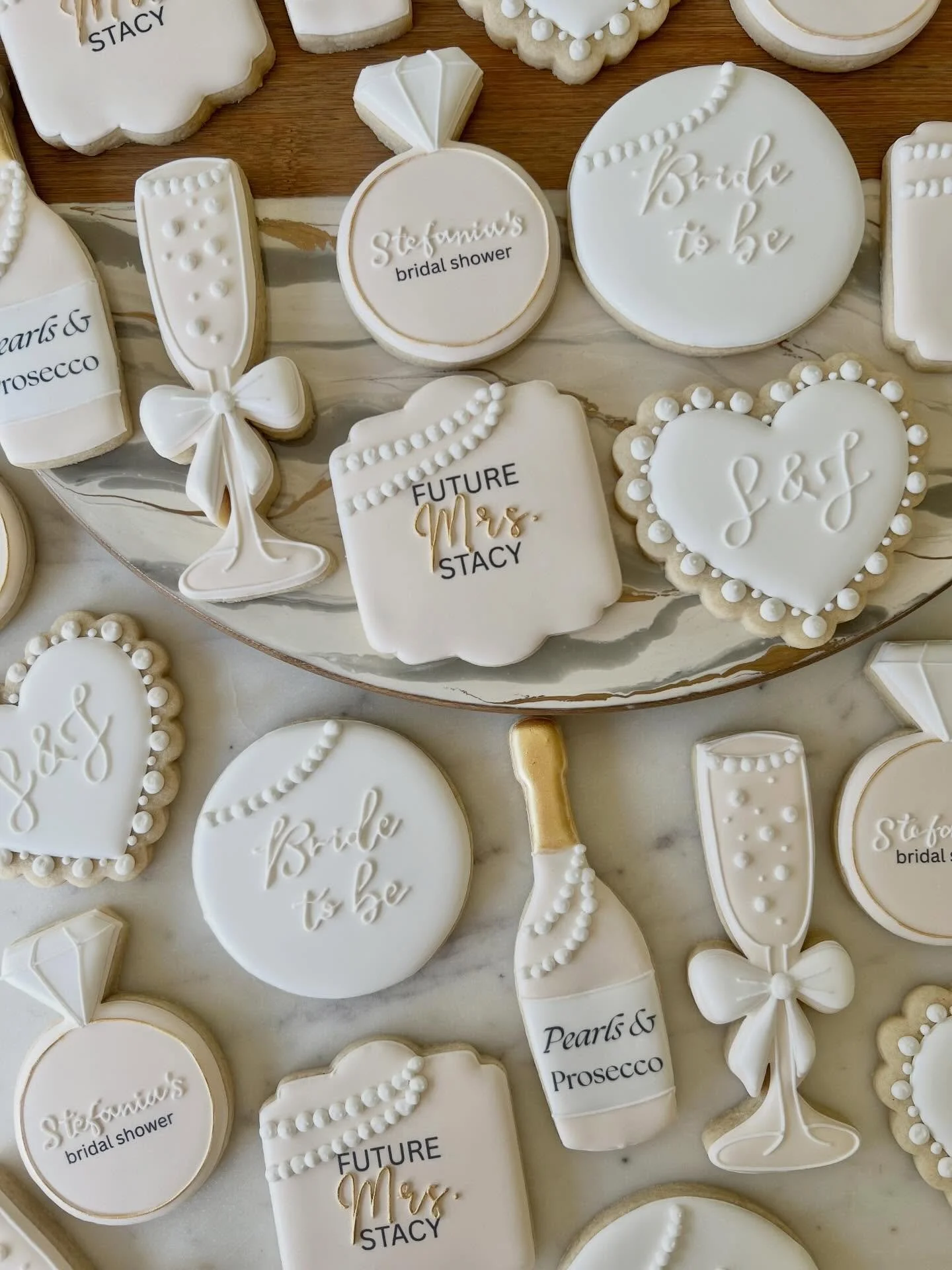 Bridal shower season is officially here! Custom cookies make the perfect shower and wedding favor! If you&rsquo;re a 2026 bride or helping plan a 2026 bride&rsquo;s wedding, now is the time to book your custom cookies 🤍

Pearls and Prosecco cookie s