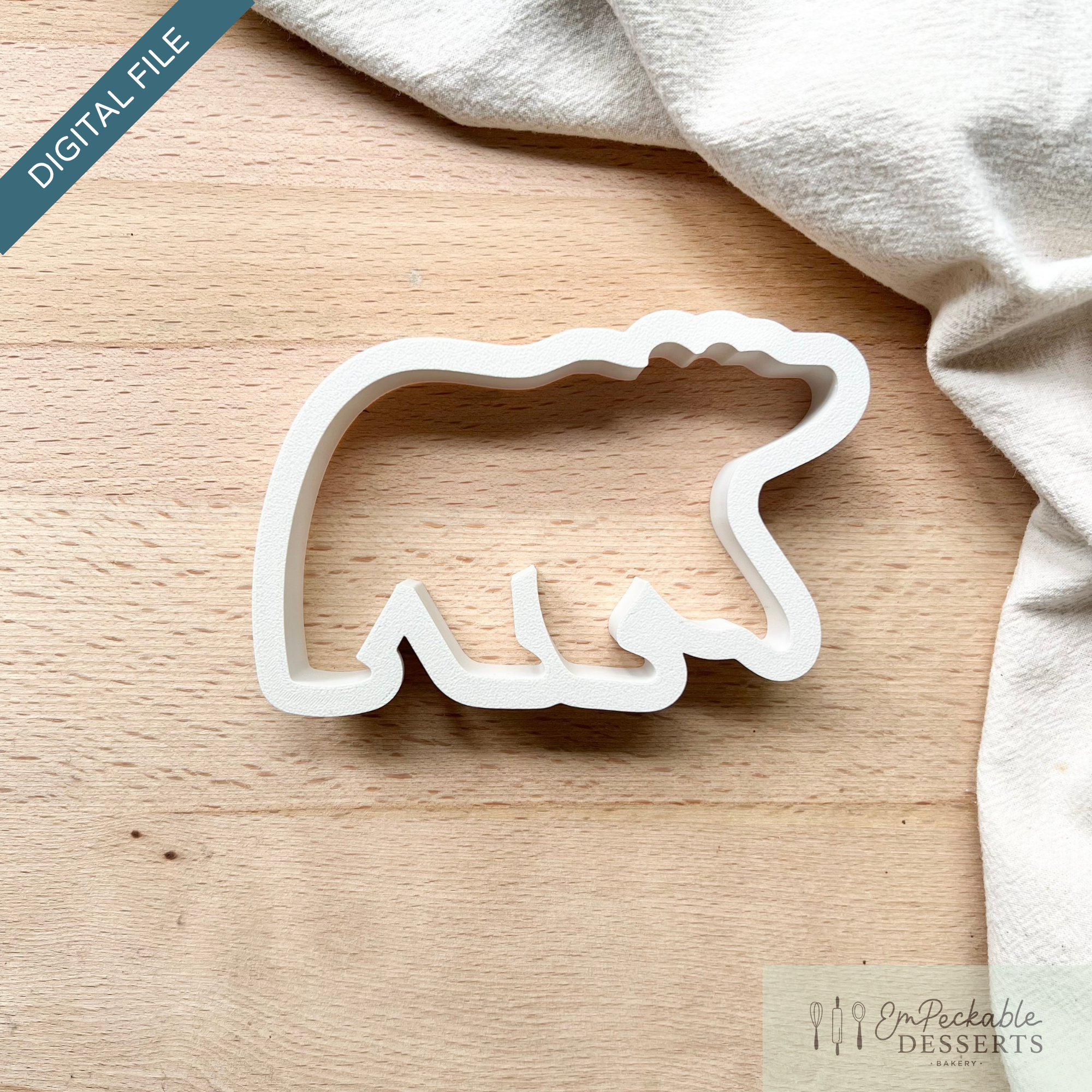 Bear Cookie Cutter STL File