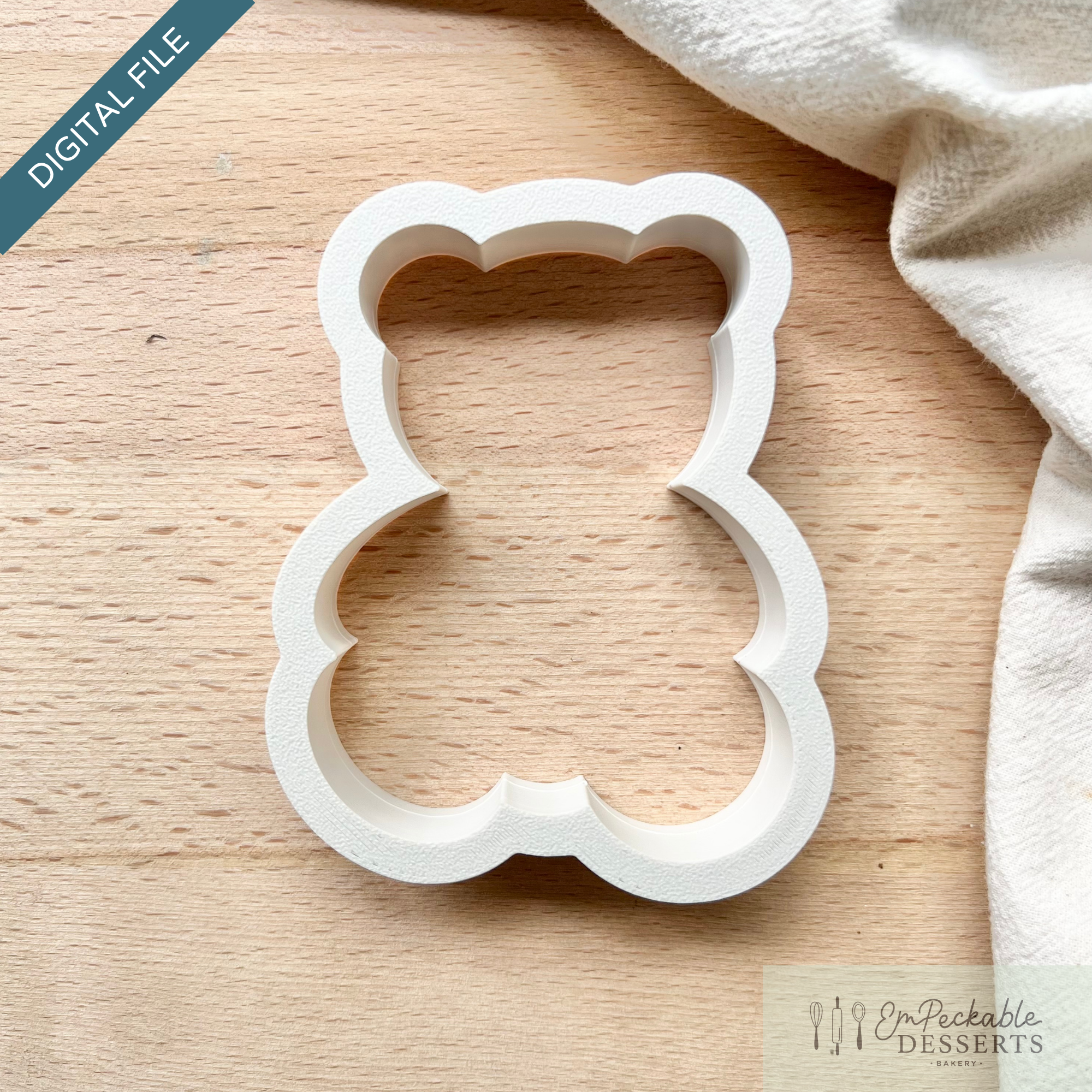 Teddy Bear Cookie Cutter STL File