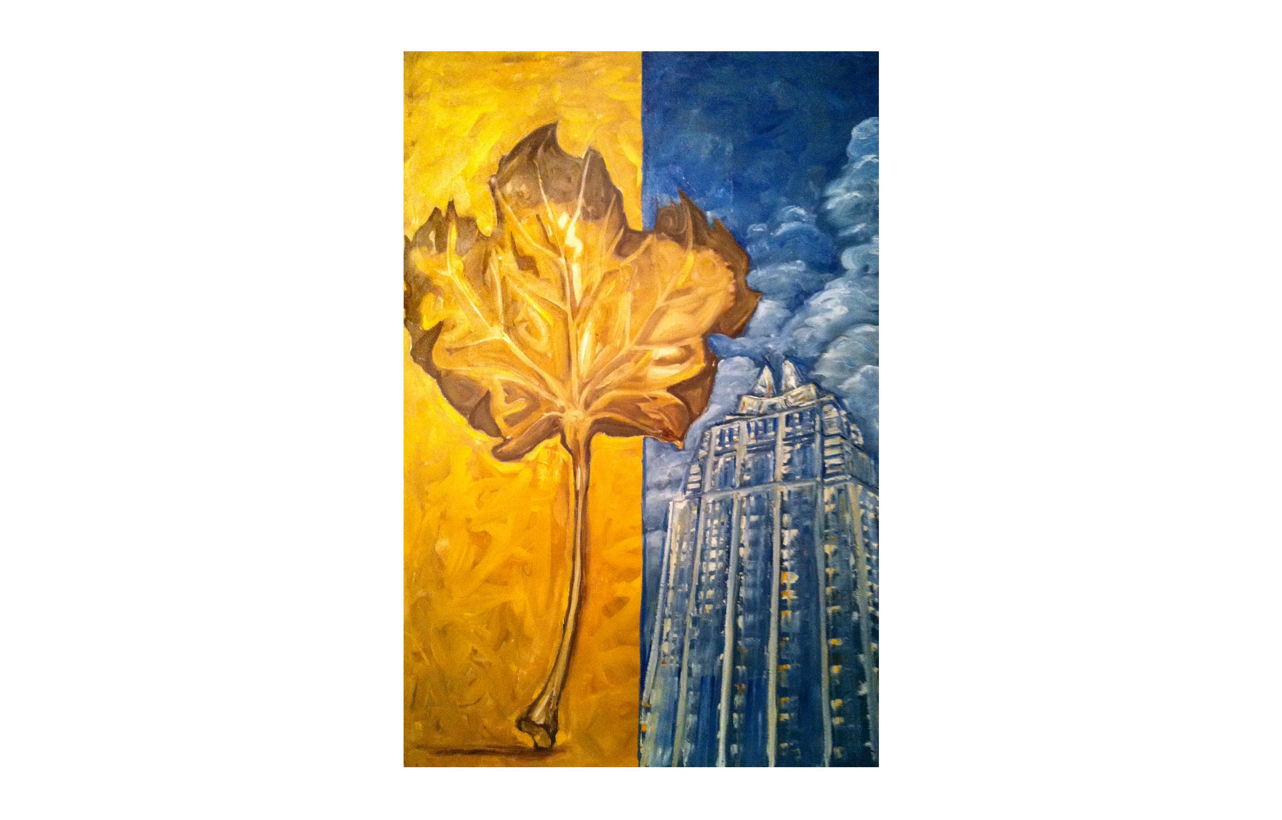 fallen frost - 48"w x 72"h - oil on canvas