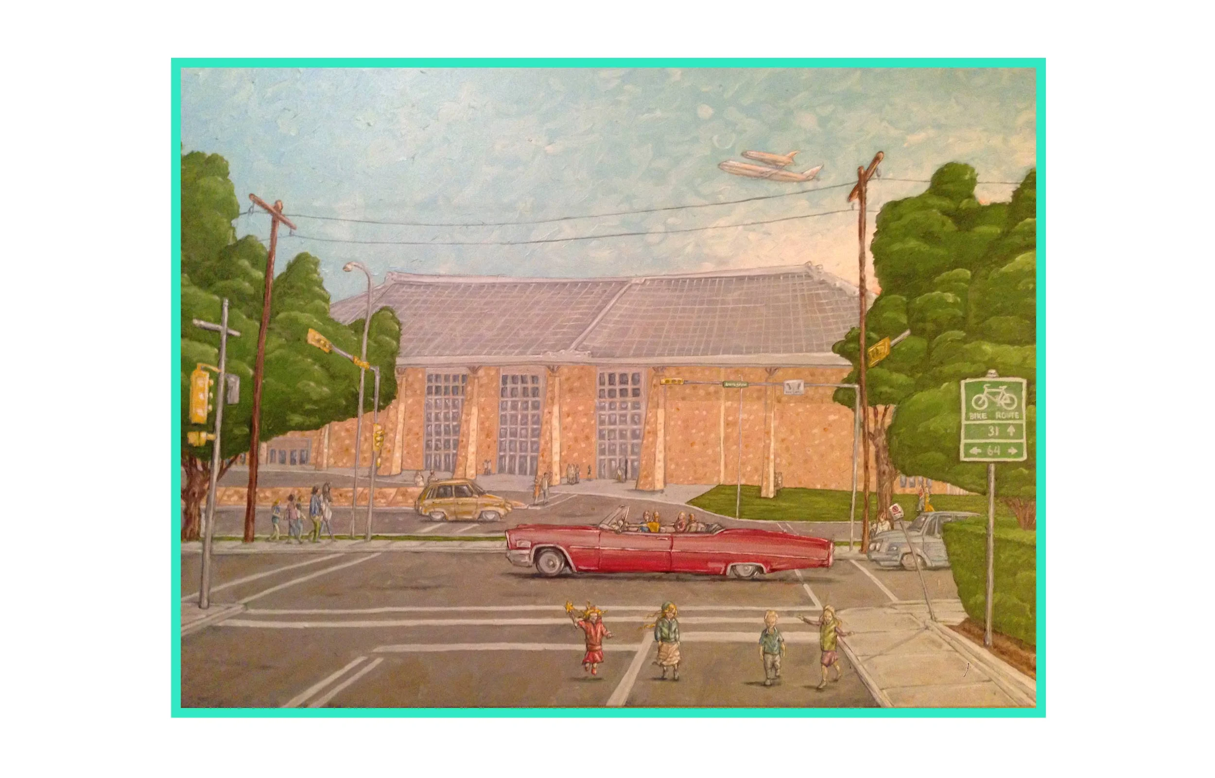 space shuttle kids - 48"w x 36"h - oil on canvas