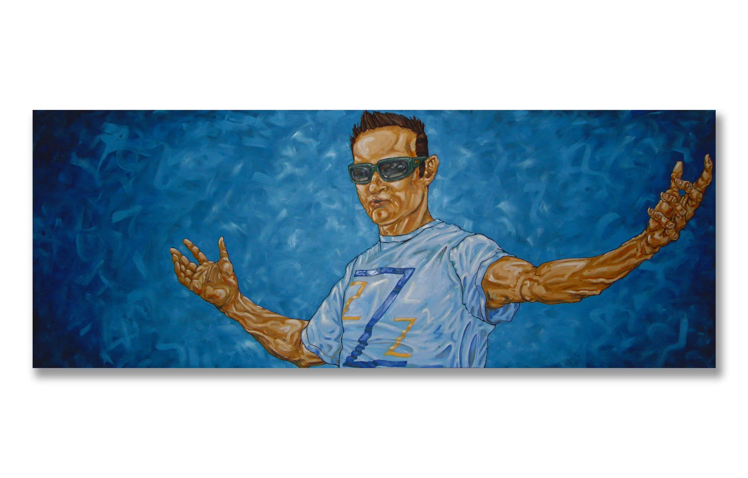 brother avi - 96"w x 36"h - oil on canvas