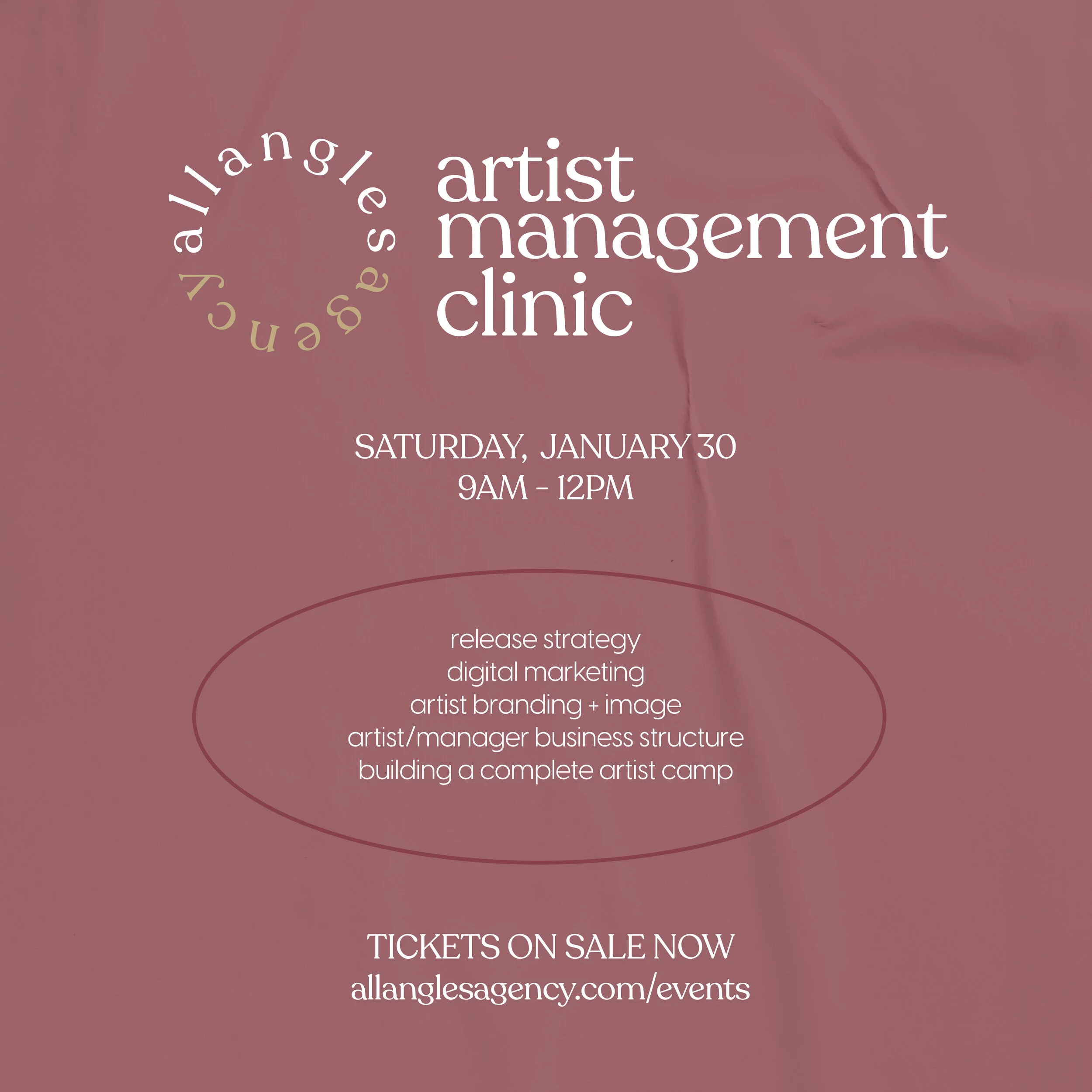 All Angles Agency: Artist Management Clinic 