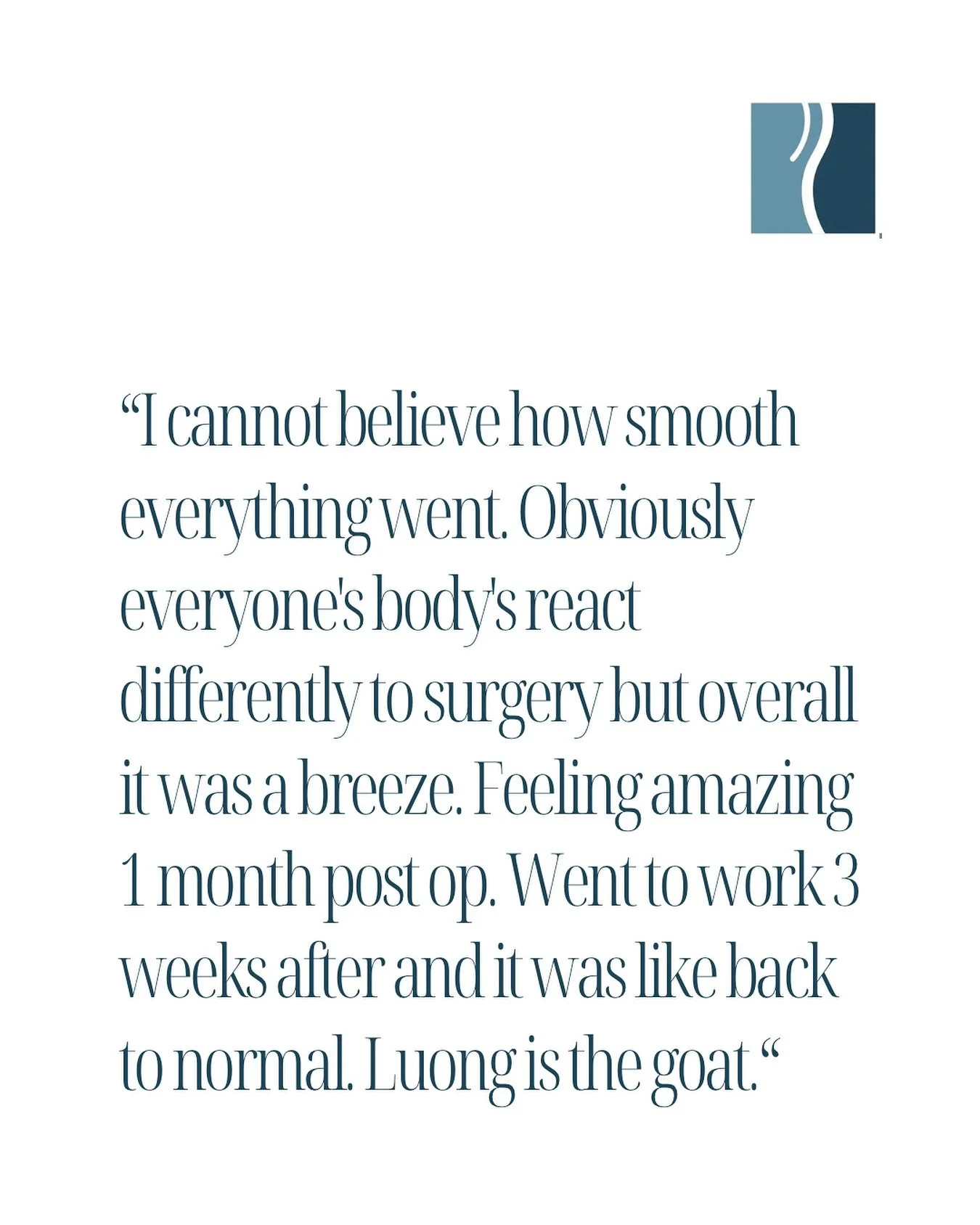 When care, communication, and expertise align, recovery can feel manageable and confident. Proud to support patients through every stage of the journey.

Schedule your consultation with Dr. Luong today. 

#luongplasticsurgery #edinaplasticsurgeon #pl