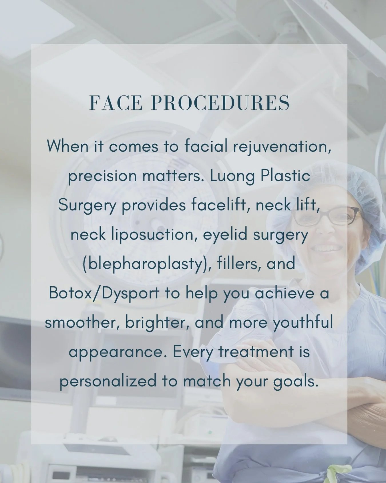 If you&rsquo;re exploring facial rejuvenation, a consultation is the best place to start. Dr. Luong will walk you through each option, answer your questions, and help you decide which approach aligns with your goals. Schedule your consultation and ta