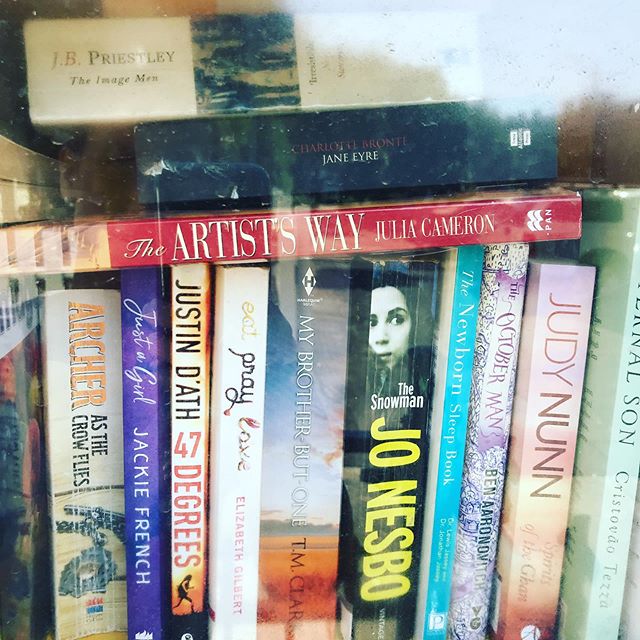 YOU GUYS... Magic actually happens. ✨ Here’s what happened. ⠀
⠀
Last night, I interviewed the awesome Amy and Laura behind social enterprise @secretbookstuff for my new podcast (more on that later). Amy, who teaches creative writing to university students, shared an exercise she encourages to help people tap into their imaginations. ⠀
⠀
‘Read The Artist’s Way by Julia Cameron,’ said Amy, and I dutifully noted it down. ⠀
⠀
This morning, I headed out to my @streetlibraryau and what is there but THE FREAKING ARTIST’S WAY BY JULIA CAMERON. Not a word of a lie, I’m telling you.✨✨✨⠀
⠀
The same thing happened a few weeks ago. I was chatting with @Lorraineremarks and she mentioned I should read Big Magic by @elizabeth_gilbert_writer. A week later, it appeared in my Street Library. ✨✨✨⠀
⠀
THIS IS MAGIC YOU GUYS. It’s the very thing @elizabeth_gilbert_writer says happens when the universe tells you you are on the right path. ⠀
⠀
So stay tuned, folks. This podcast is launching in 2020 and it’s going to be soooo much fun 🌟🌟🌟