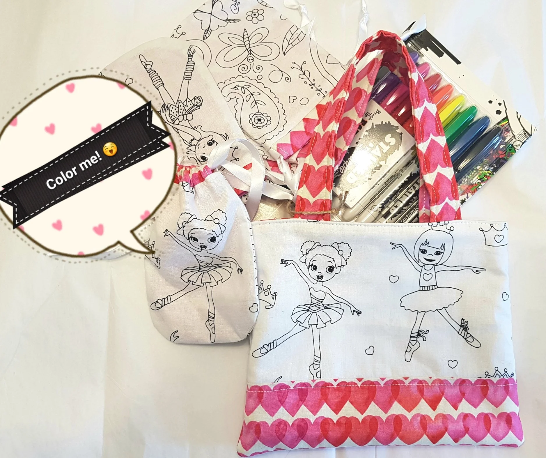 'Color me' party gift bags