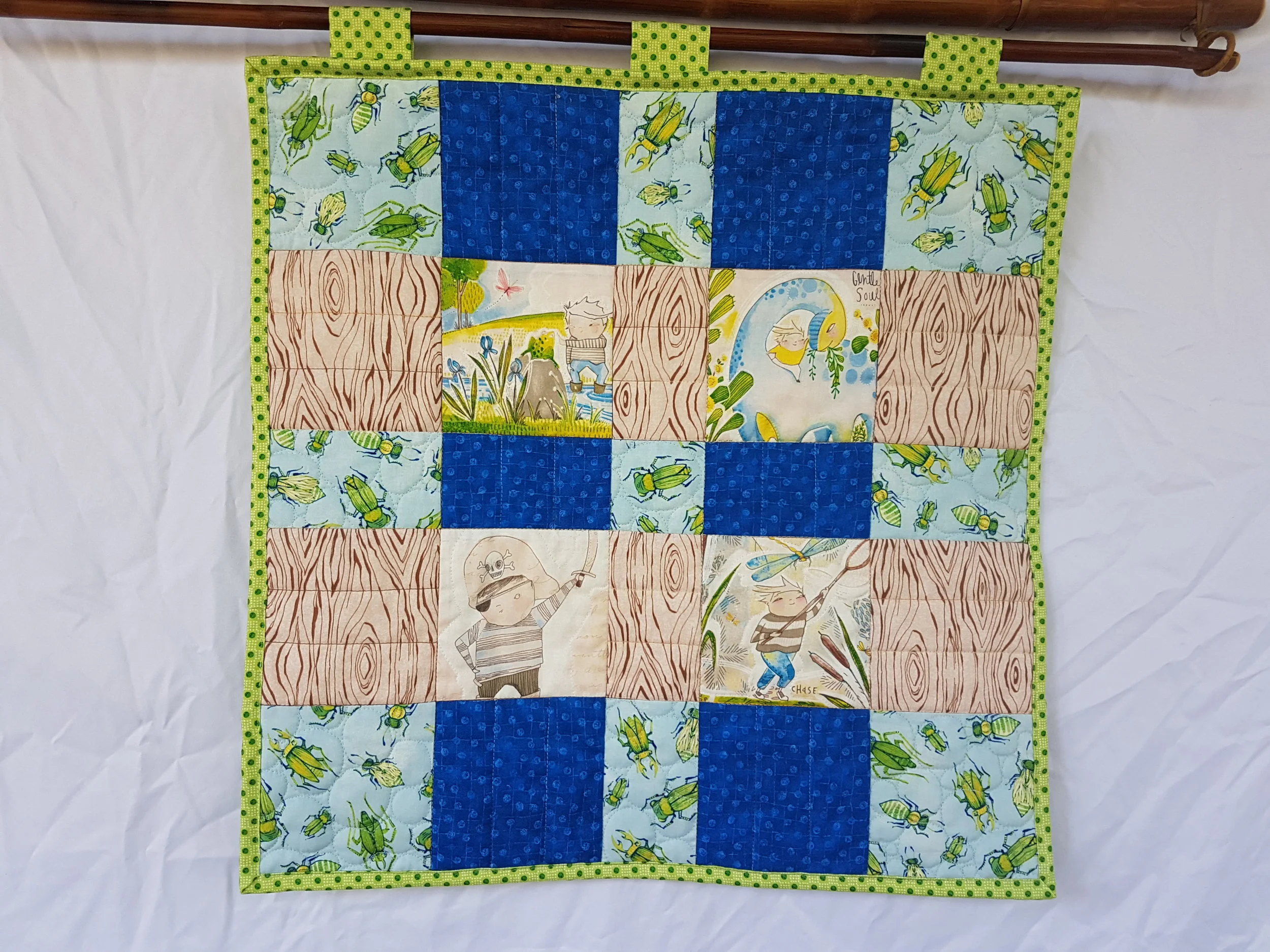 Mini quilt for infant or wall hanging