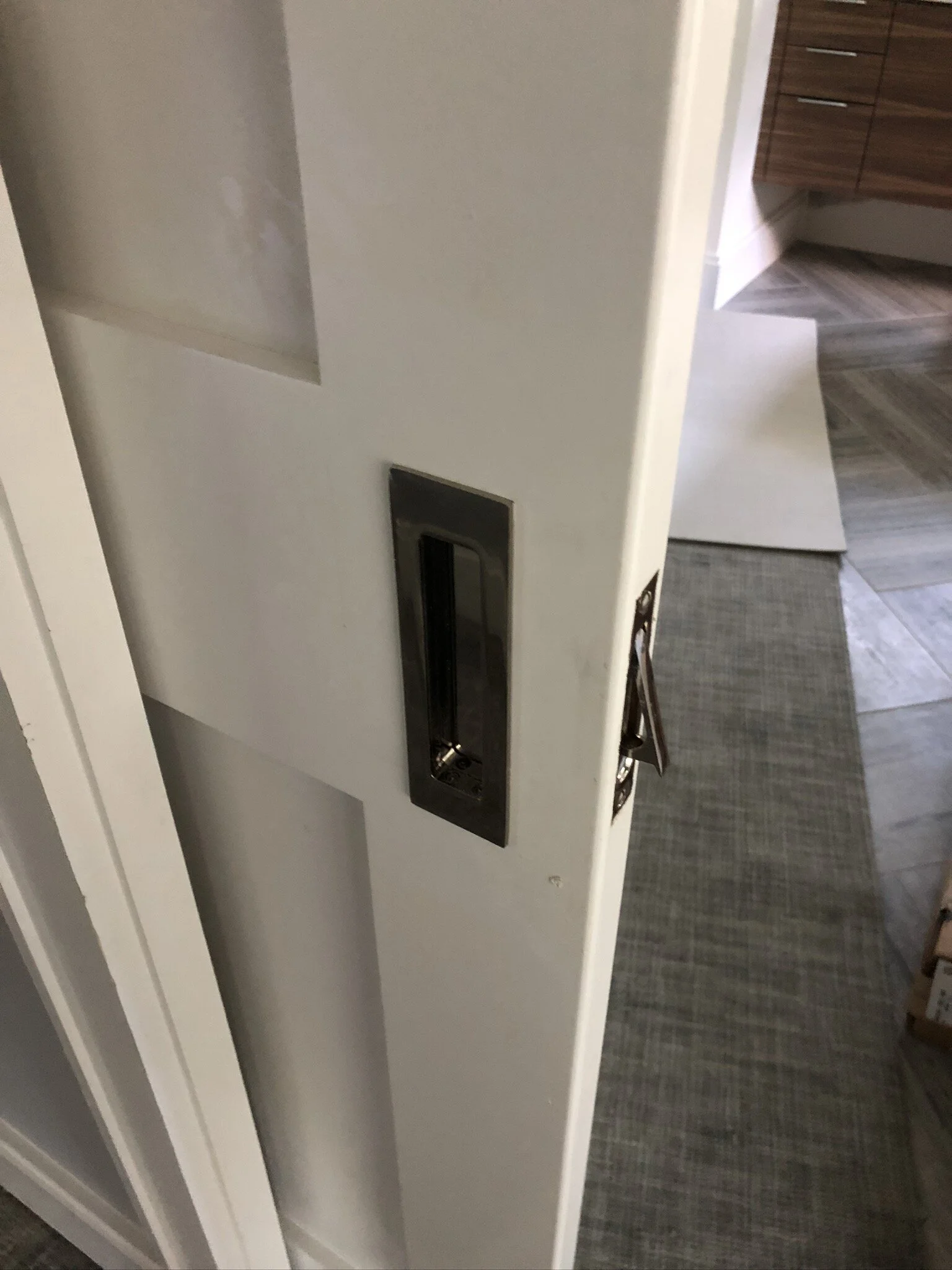 Pocket door hardware replacement