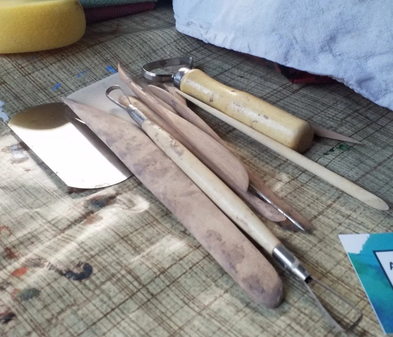 Bespoke art workshop to learn portraiture building a portrait in clay first and then drawing it.