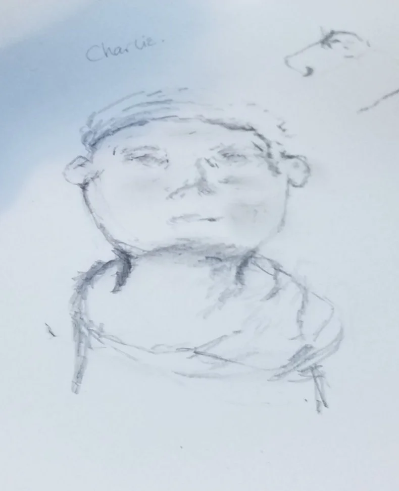 Art workshop to learn how to build a portrait in clay and understand the light and dark to create 3D in the drawing process.