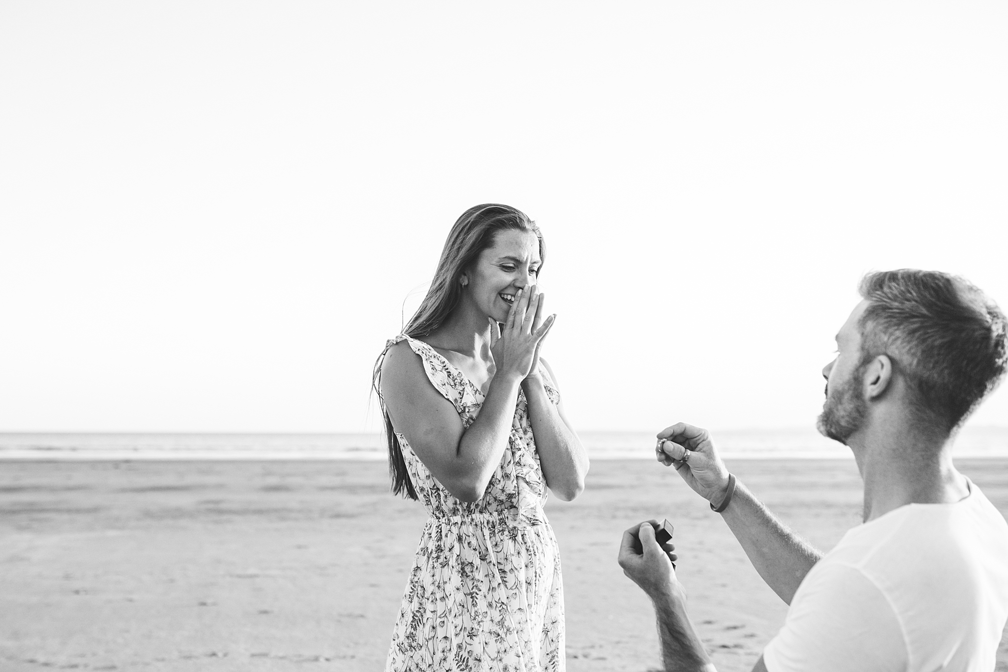 Proposal photography UK beach