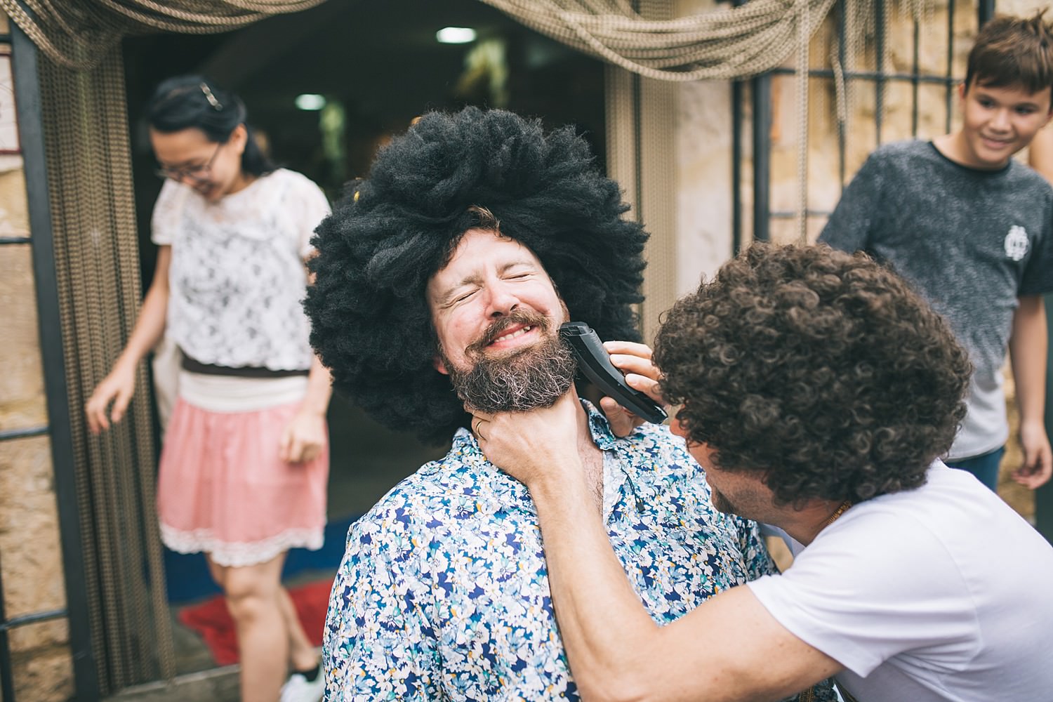 Fancy Dress wedding photography Cornwall