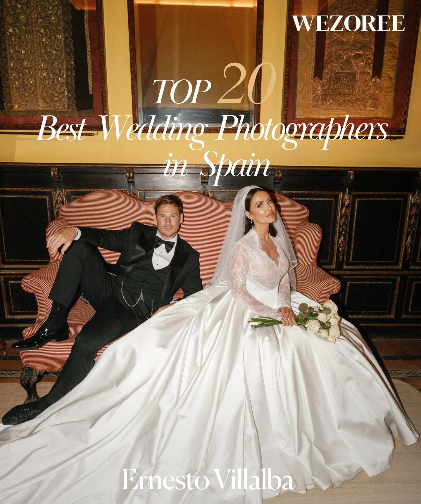 It&rsquo;s a true honor to be recognized by @wezoree as one of the top 20 wedding photographers in Spain. I remain as grateful every time a couple or wedding planner trusts in our work as I was on day one, after more than 15 years. Thank you all so m