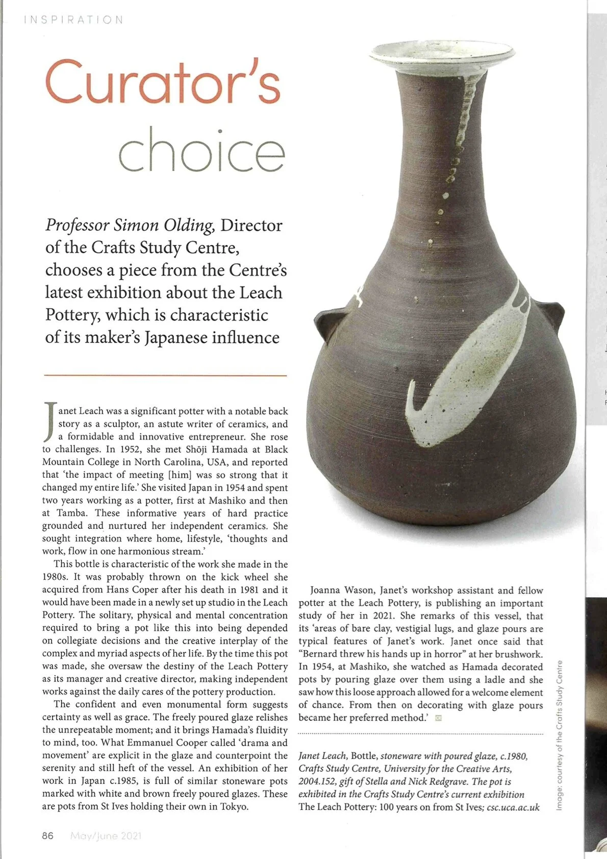 CERAMIC REVIEW: CURATOR'S CHOICE 