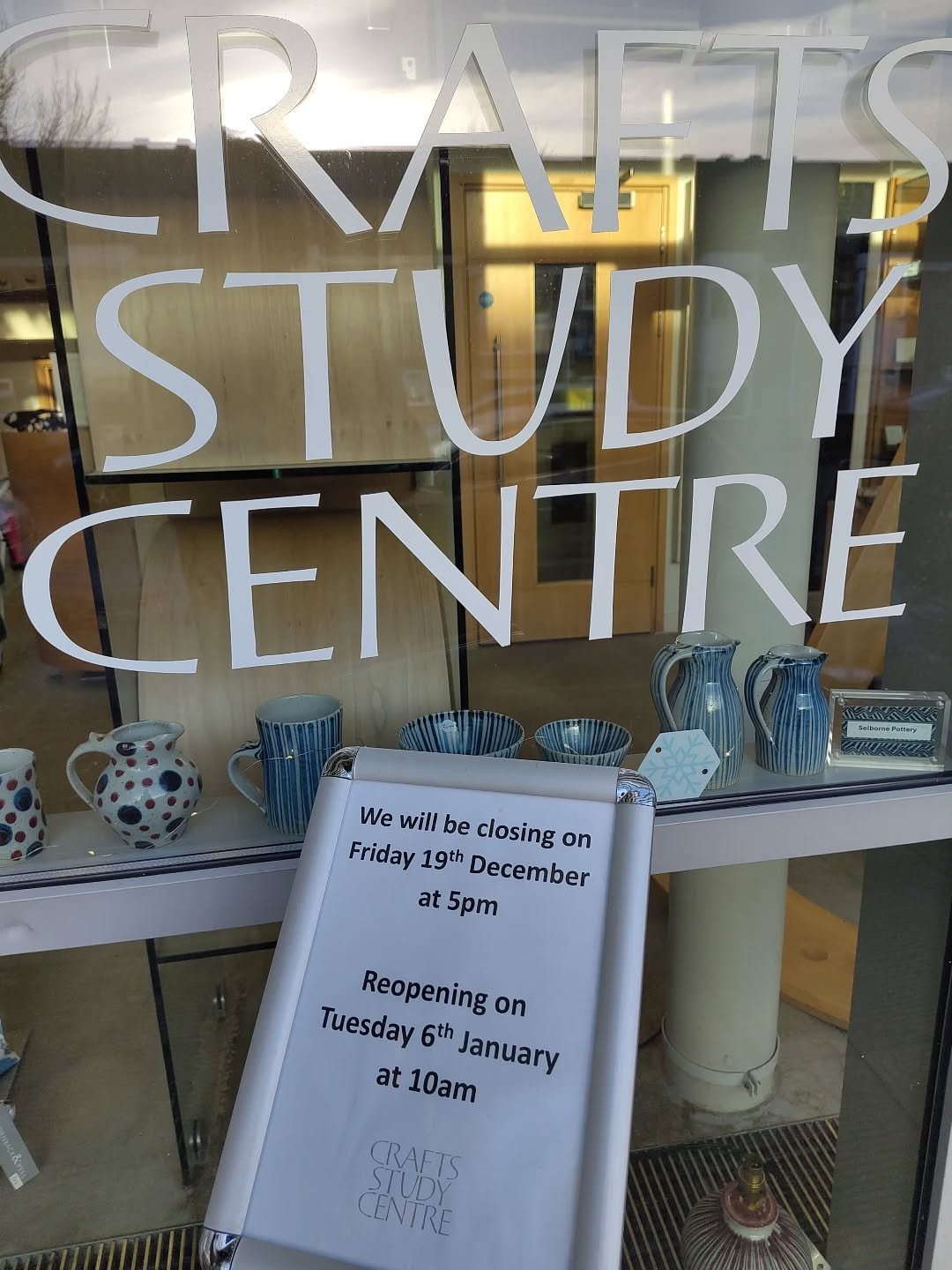 Seasons greetings from everyone at the Crafts Study Centre!

We will be closing on the 19th of December 5pm and reopening on the 6th January at 10am

Looking forward to exciting things in 2026

@unicreativearts
@farnhamcrafttown 
@farnhamcreativesnet