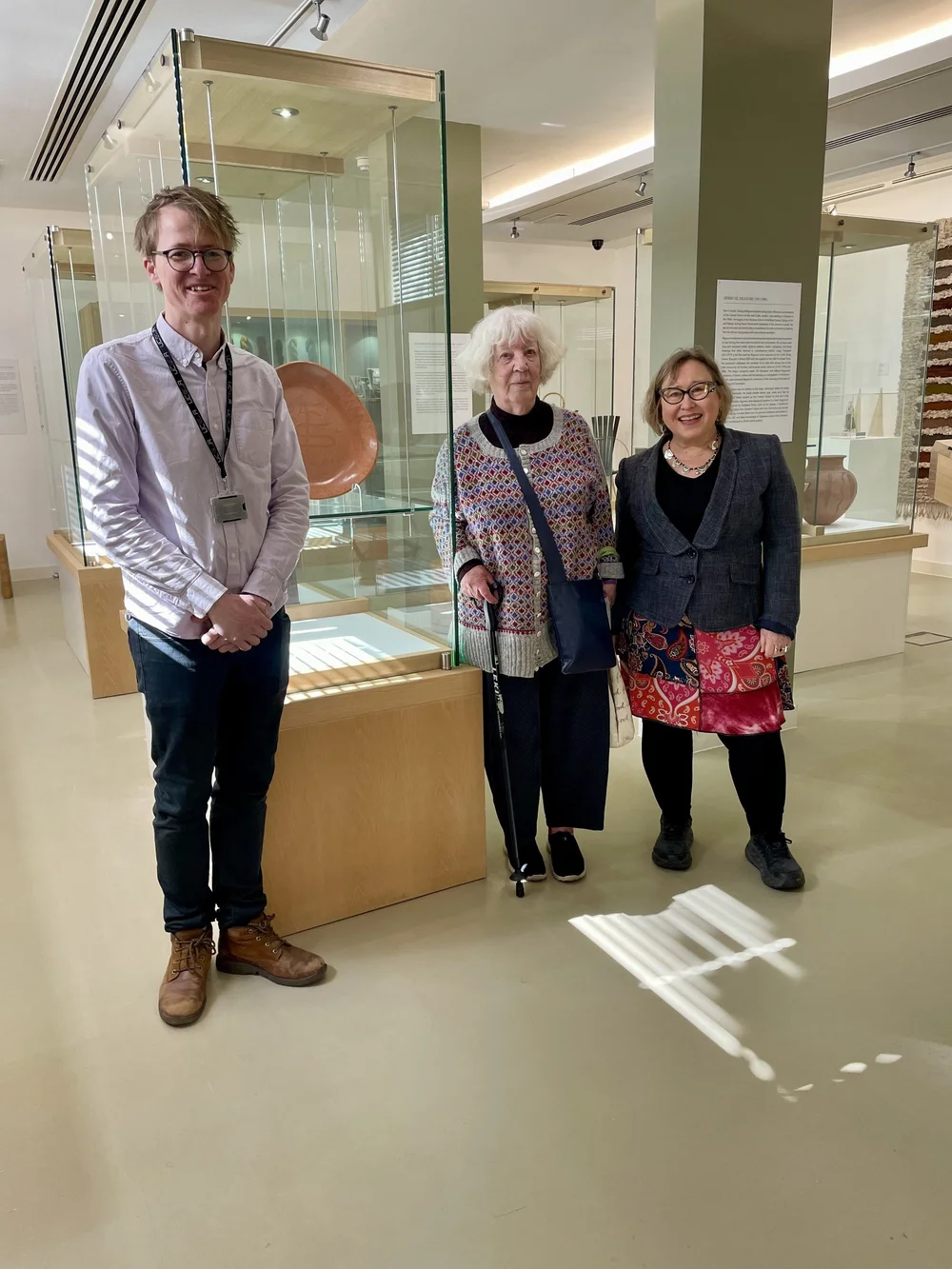 Professor Heather Sharkey and Vicki Nigoumi at the Crafts Study Centre ...