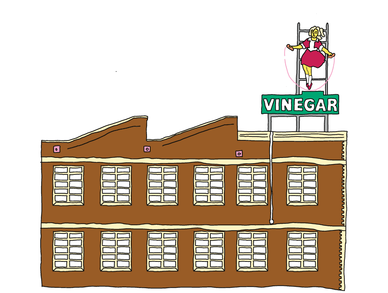 Skipping Vinegar Girl Sign