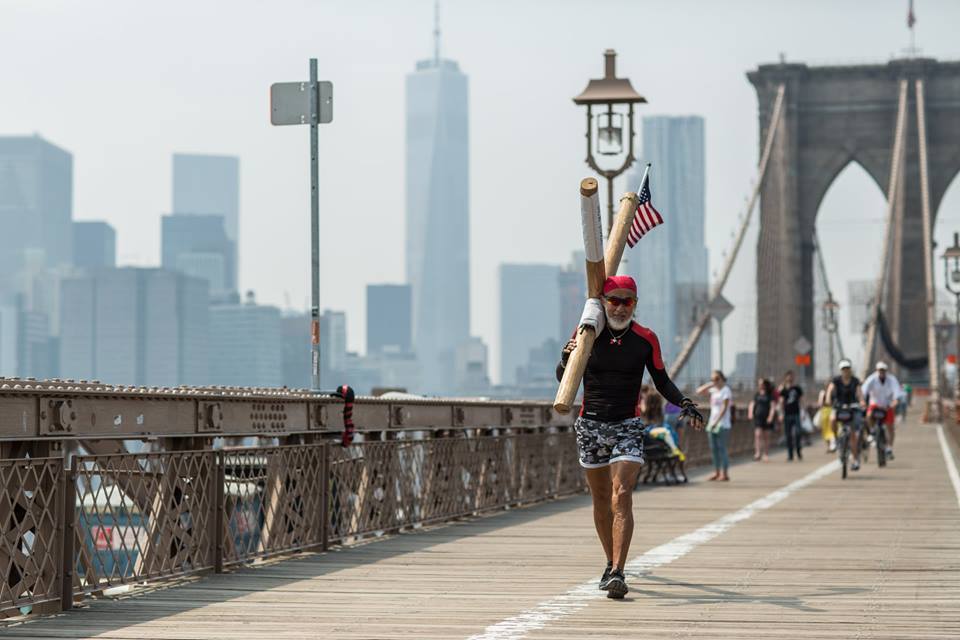 On Brooklyn Bridge, NYC (Credit: Toyo Kawai )