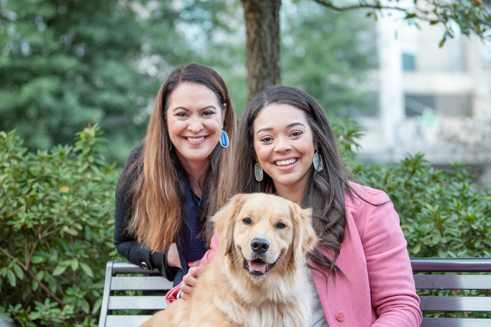 family portrait with dog