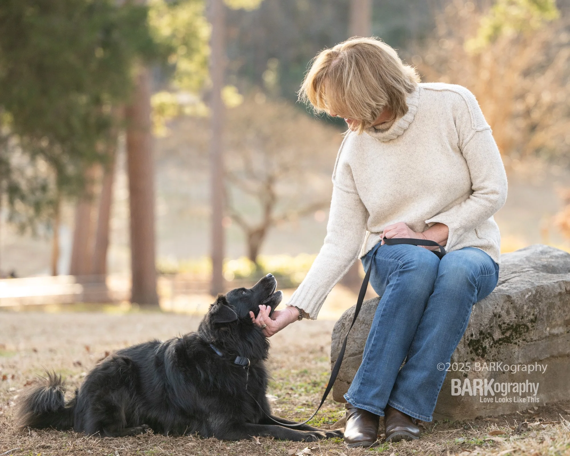 dog mom and rescued black dog.jpg