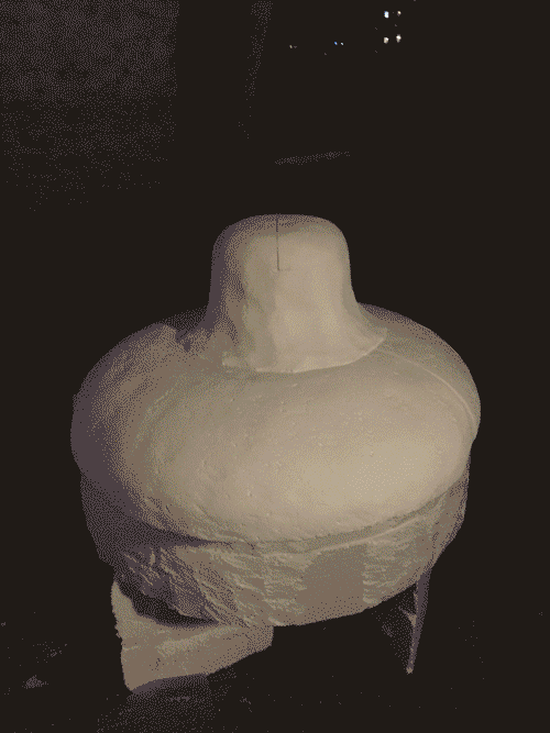 I occupied the addict while sanding, spackling, painting and smoothing. Luckily, it just fitted in the back of my girlfriend's mother's car and that's how it made the trip from Copenhagen to Berlin and ultimately on the wall of Urban Spree. 