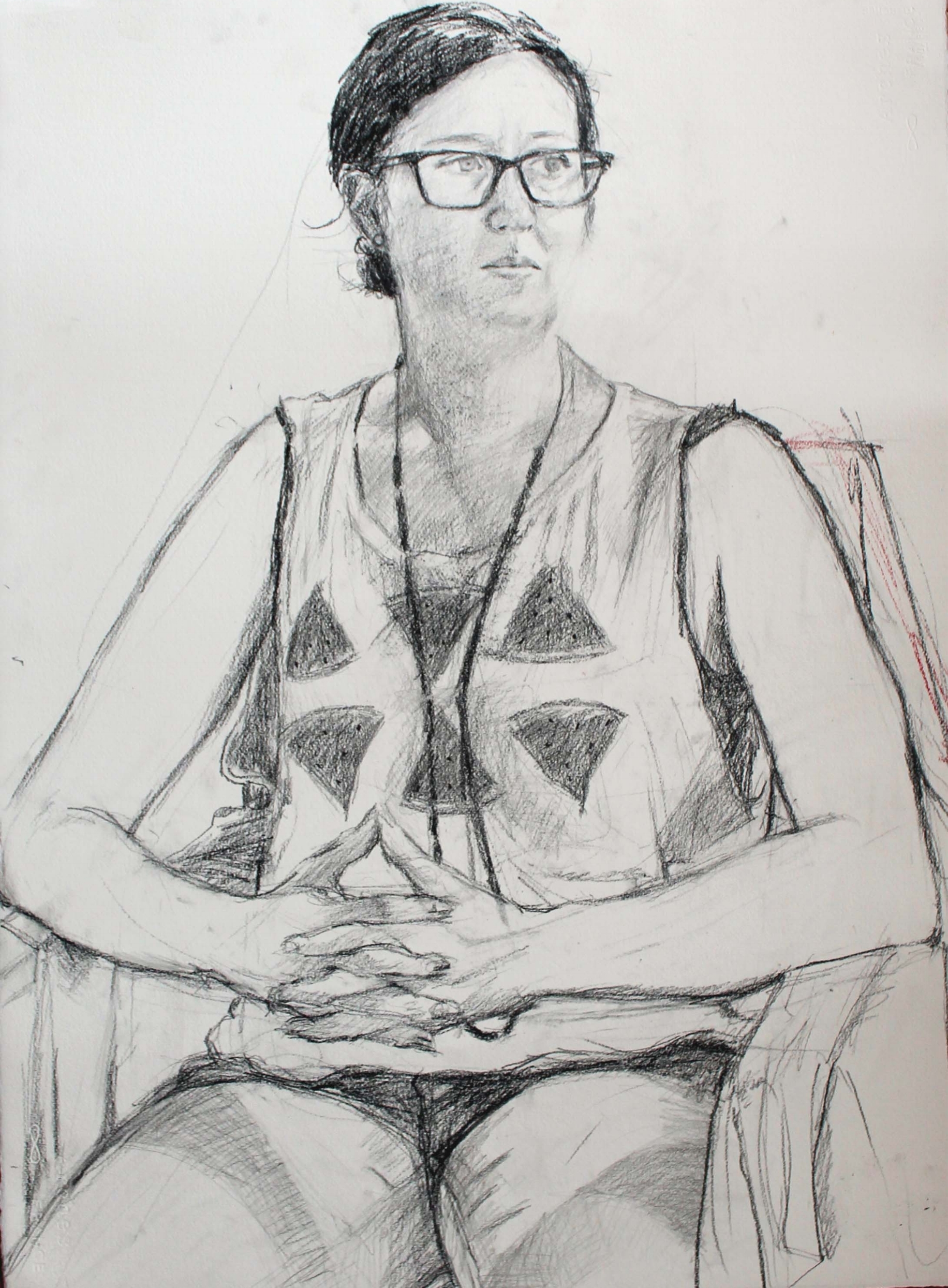   Sheryl , 2014. Graphite on Arches paper, 30 x 22" 