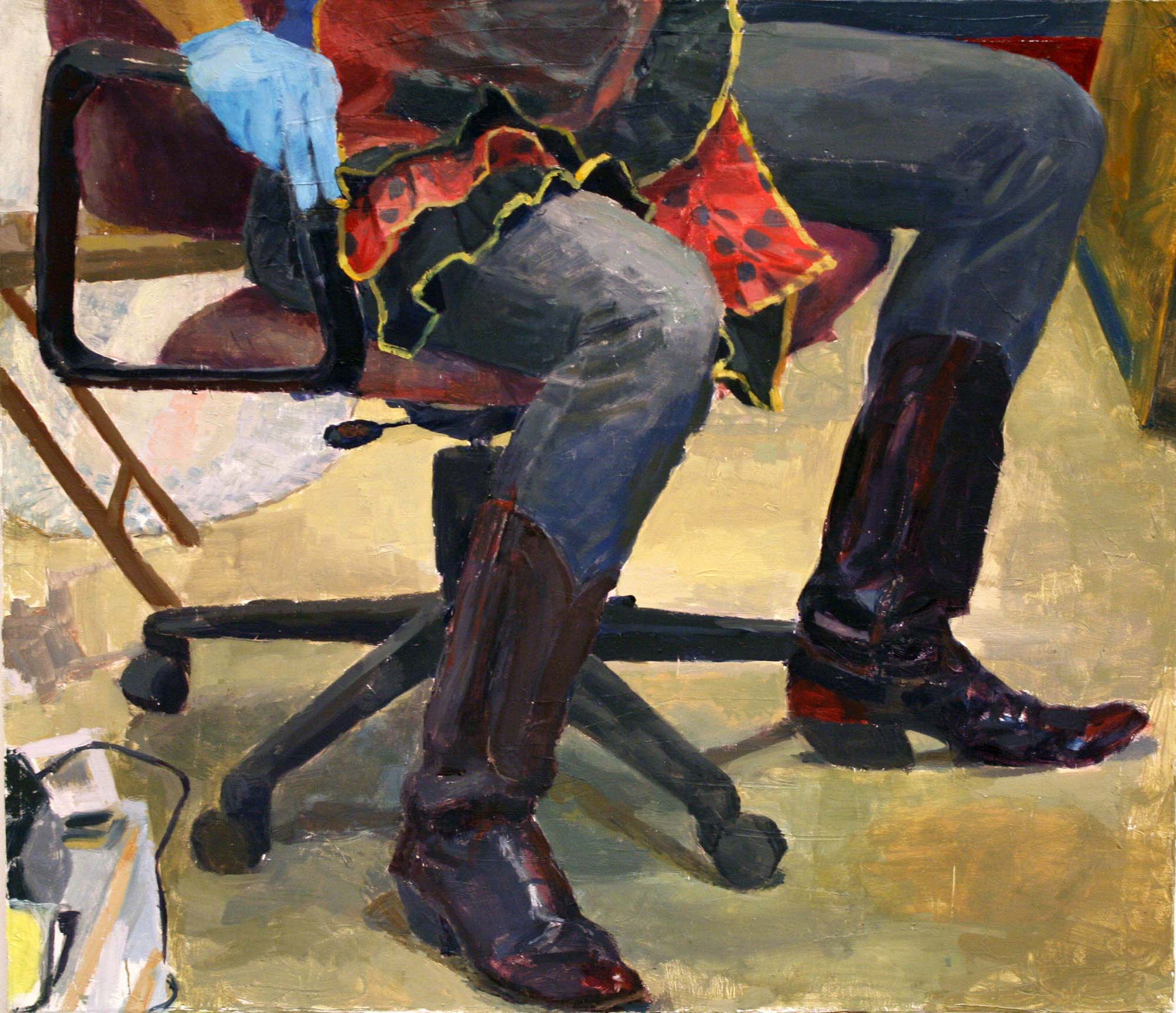   Cowboy Boots , 2009. Oil on canvas, 28 x 36" 