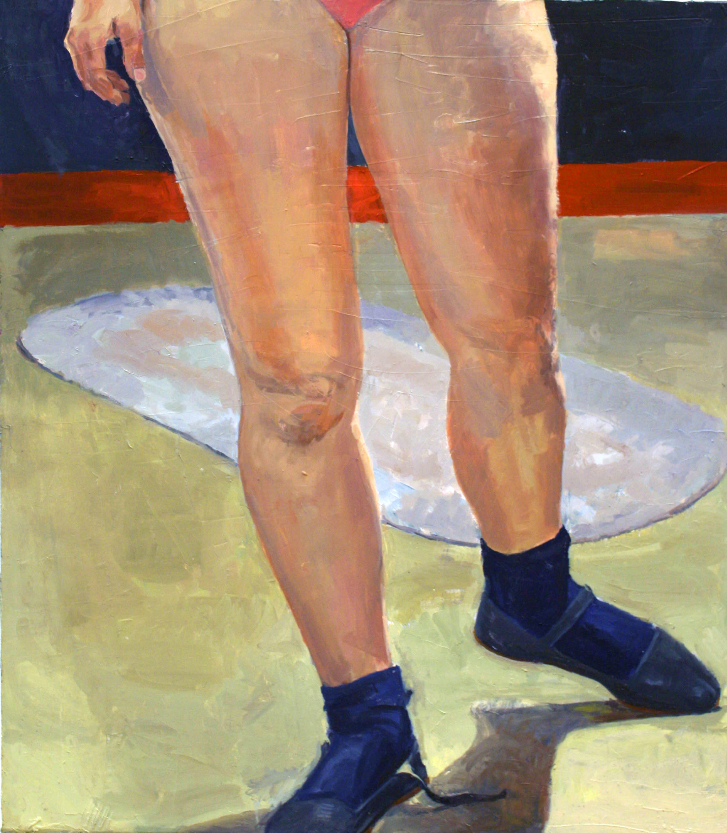   Big Legs , 2009. Oil on canvas, 42 x 36" 