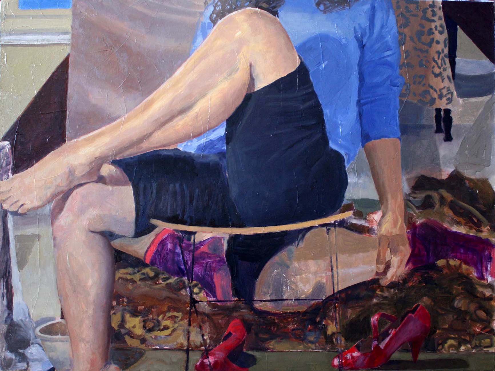   An Extra Pair , 2012. Oil on canvas, 32 x 46" 