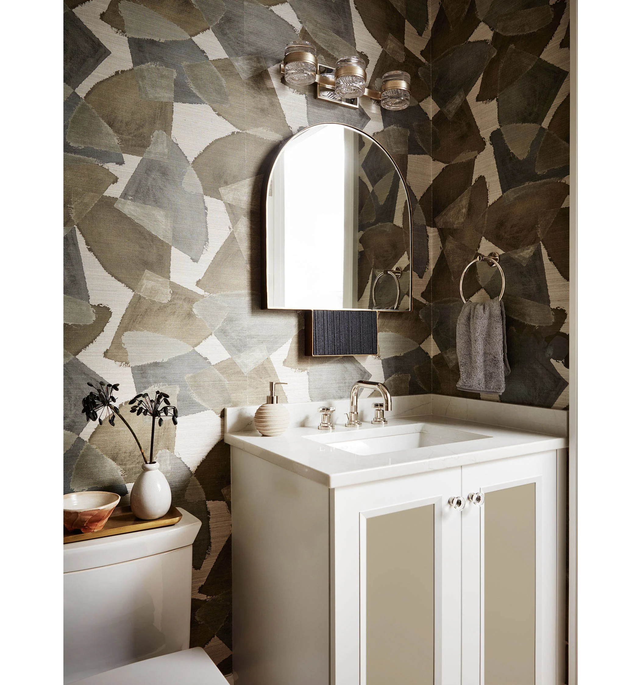 Natural Principles wallpaper and wallcoverings collection by Trevor Fulmer Design, featuring the Ascent line in Dusty Path, an abstract design with watercolor inspired blending