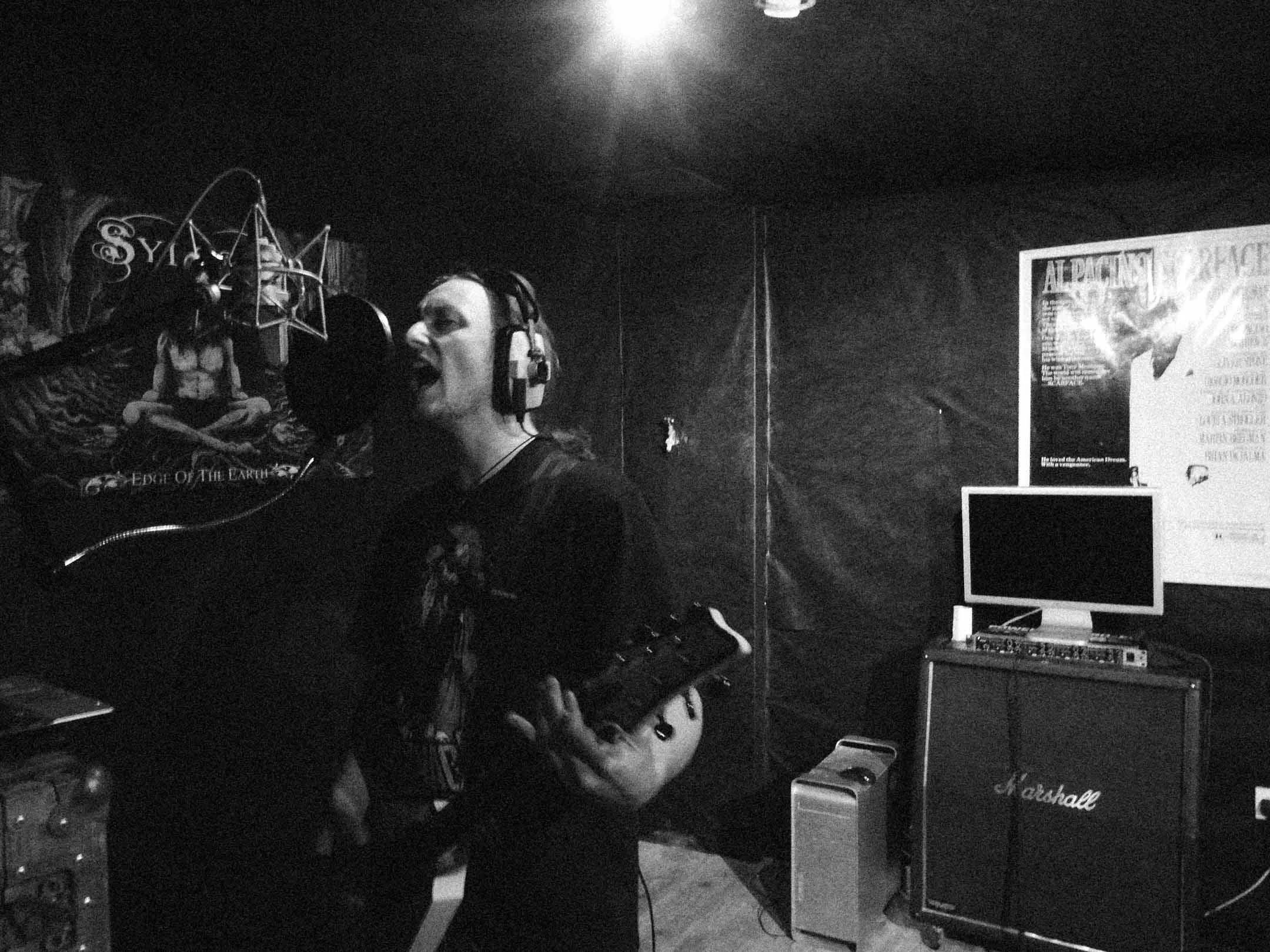  Dave recording vocals in Grindstone studios