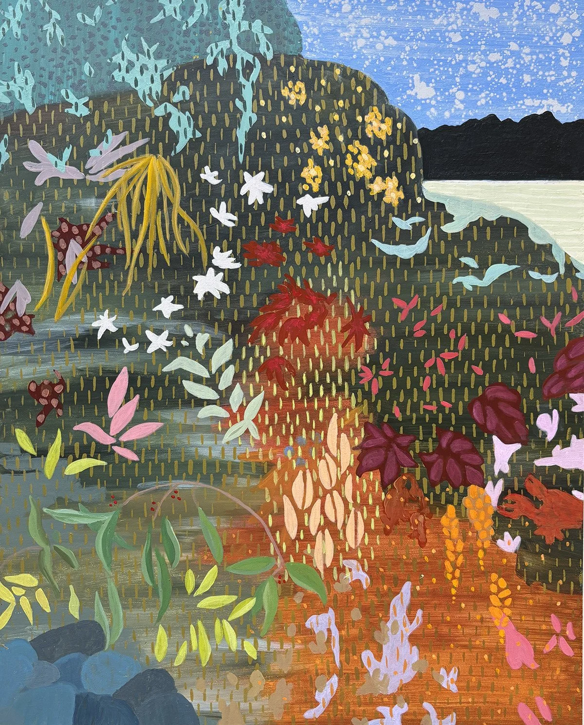   New Growth , 2026  Acrylic on Panel  16 × 20 inches 