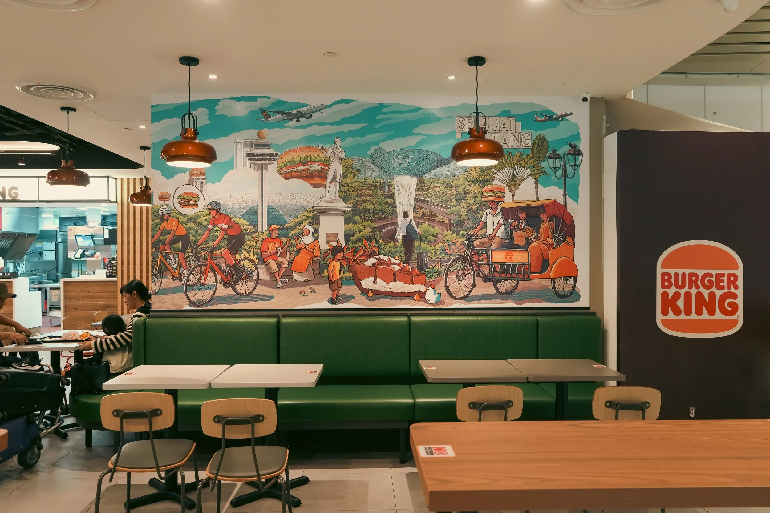 Burger King Mural | Changi Airport