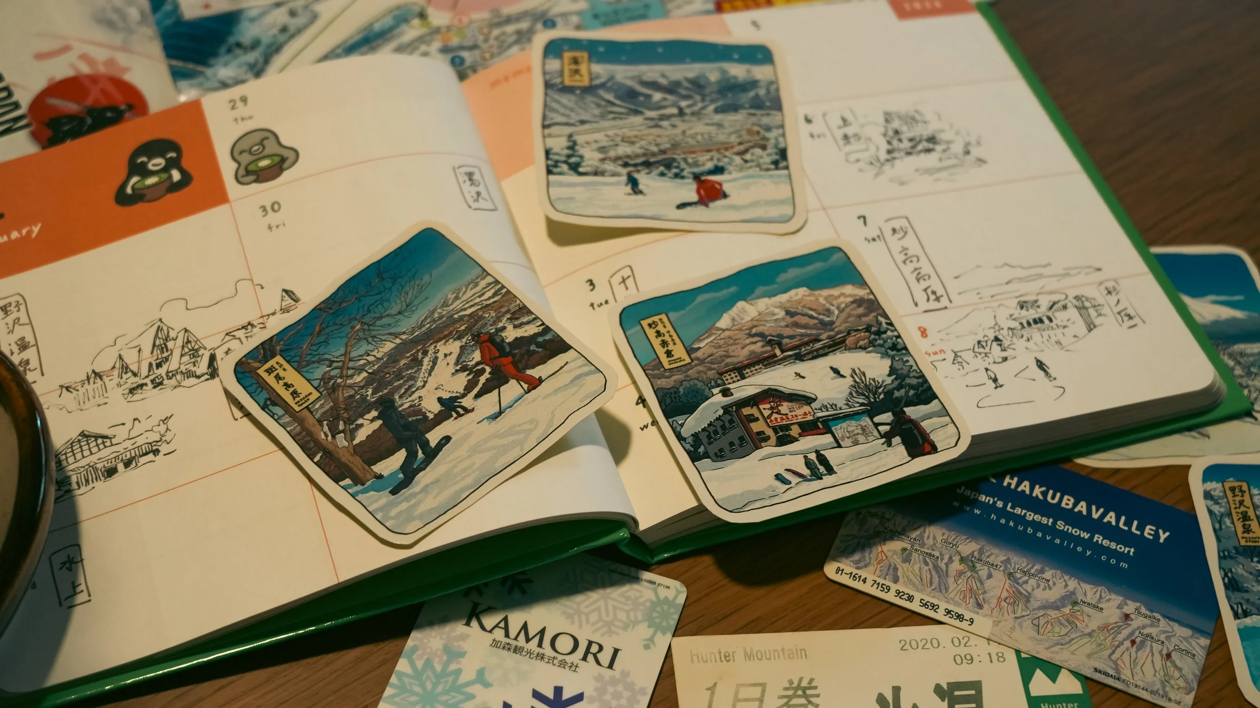 Japan Ski Resorts Stickers