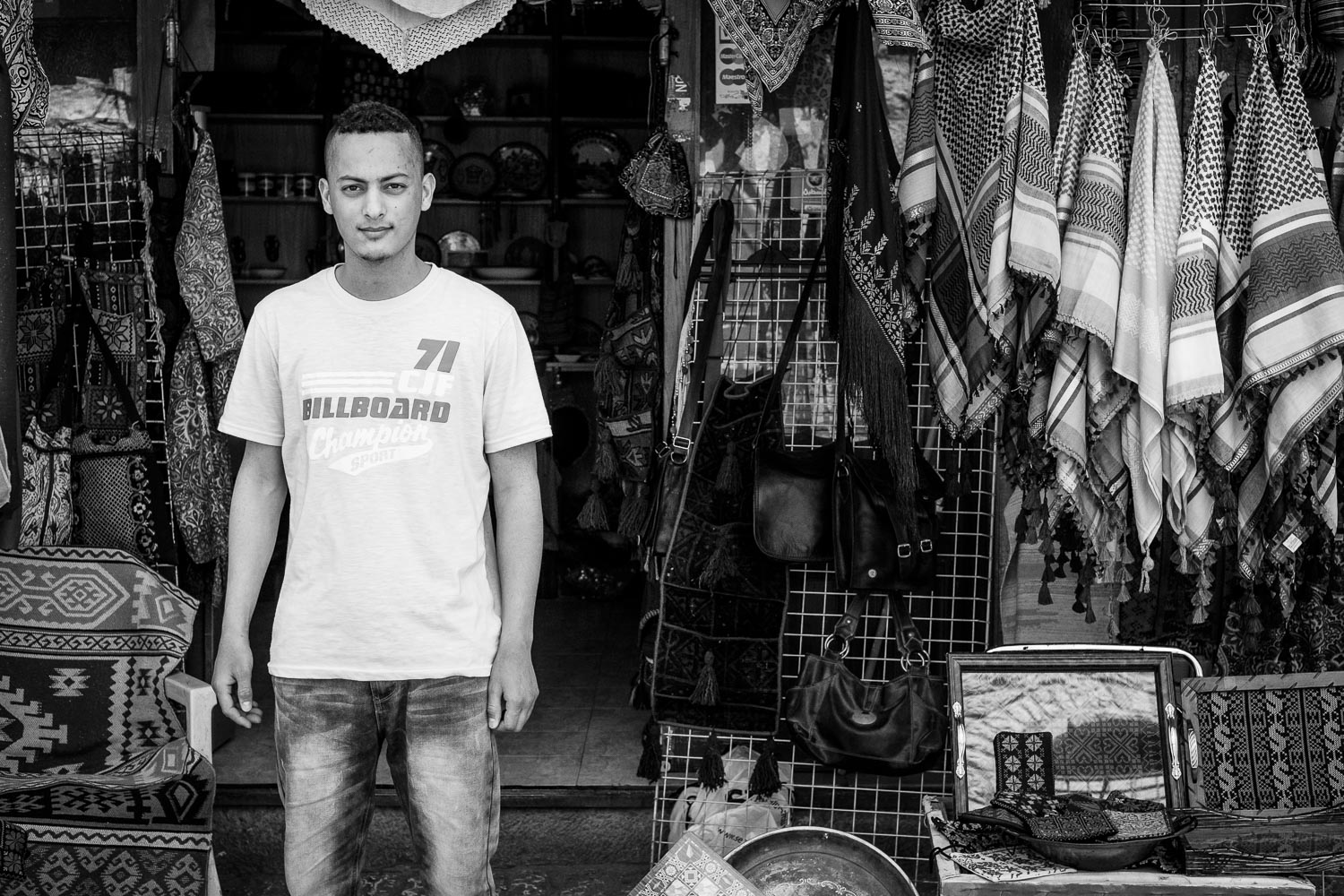 Ali Sobh, Shop keeper, Manger Square.