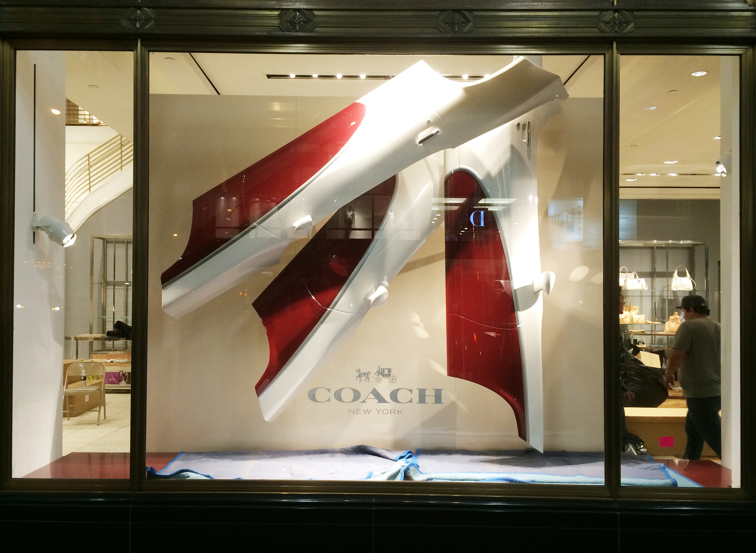 Coach Car Door Window Display