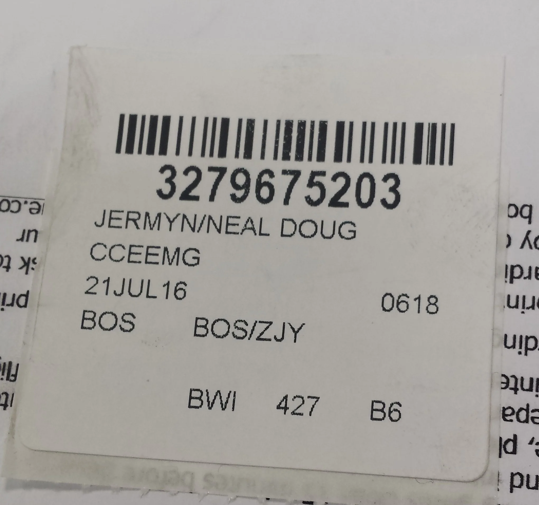 I’m pretty sure my name isn’t Jermyn, Neal OR Doug. That's a hell of a name, though.